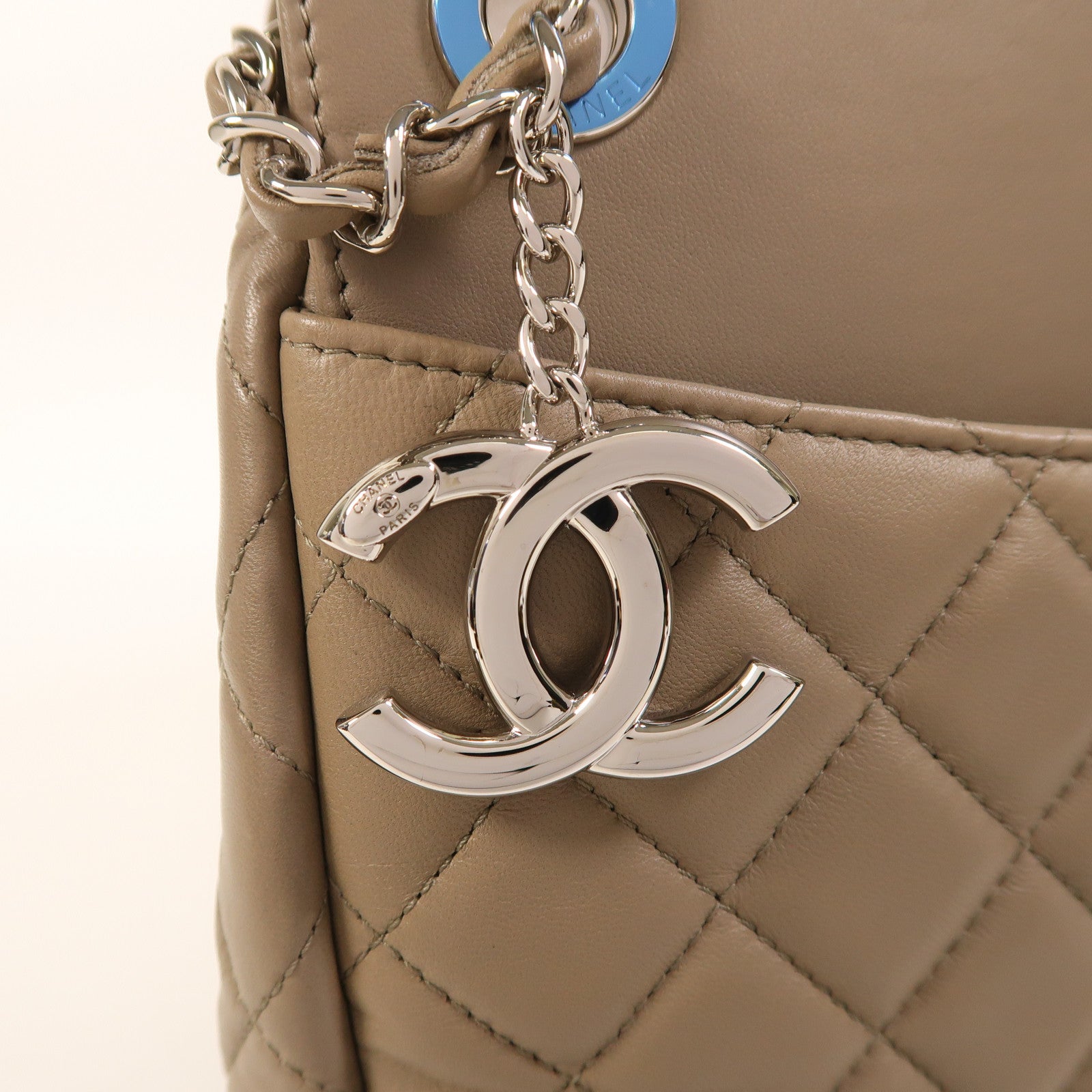 CHANEL 【激減優惠】羊皮皮革Chain Shoulder銀扣鏈帶肩背袋