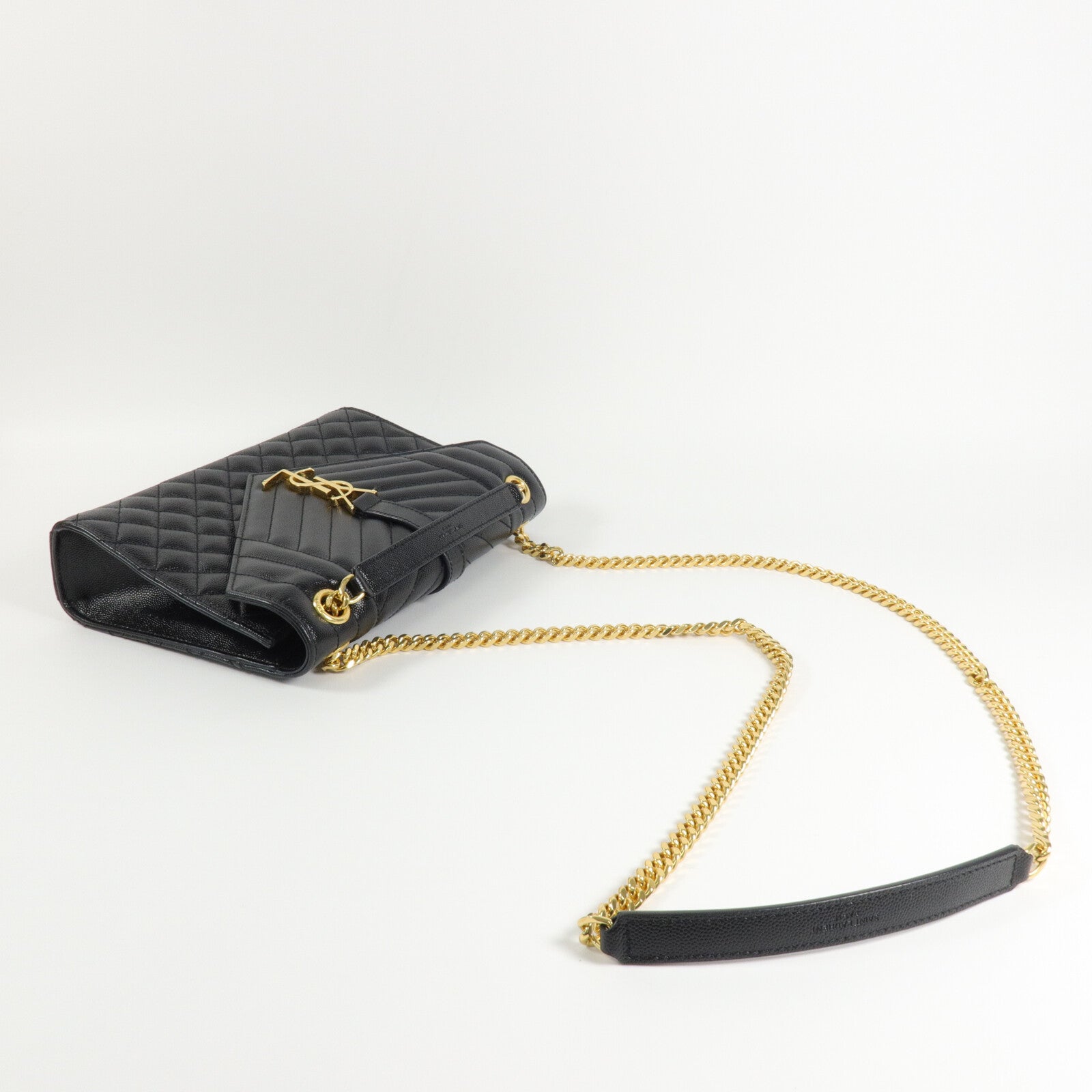 SAINT LAURENT 牛皮皮革Envelope Medium鏈帶肩背袋