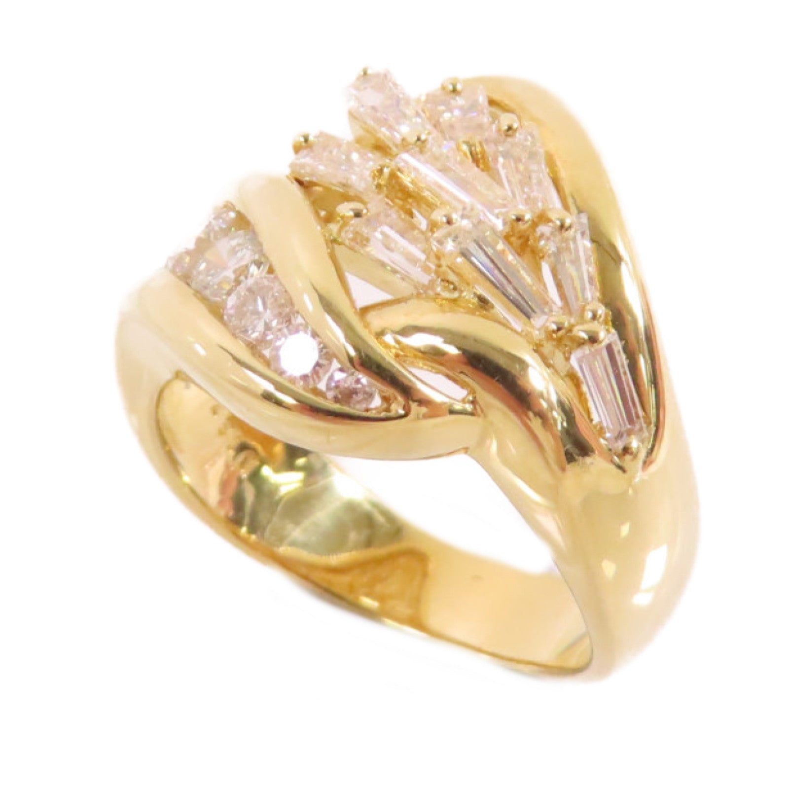 JEWELRY 【激減優惠】18K黃金/1.37ct鑽石Diamond Ring戒指US#6.25