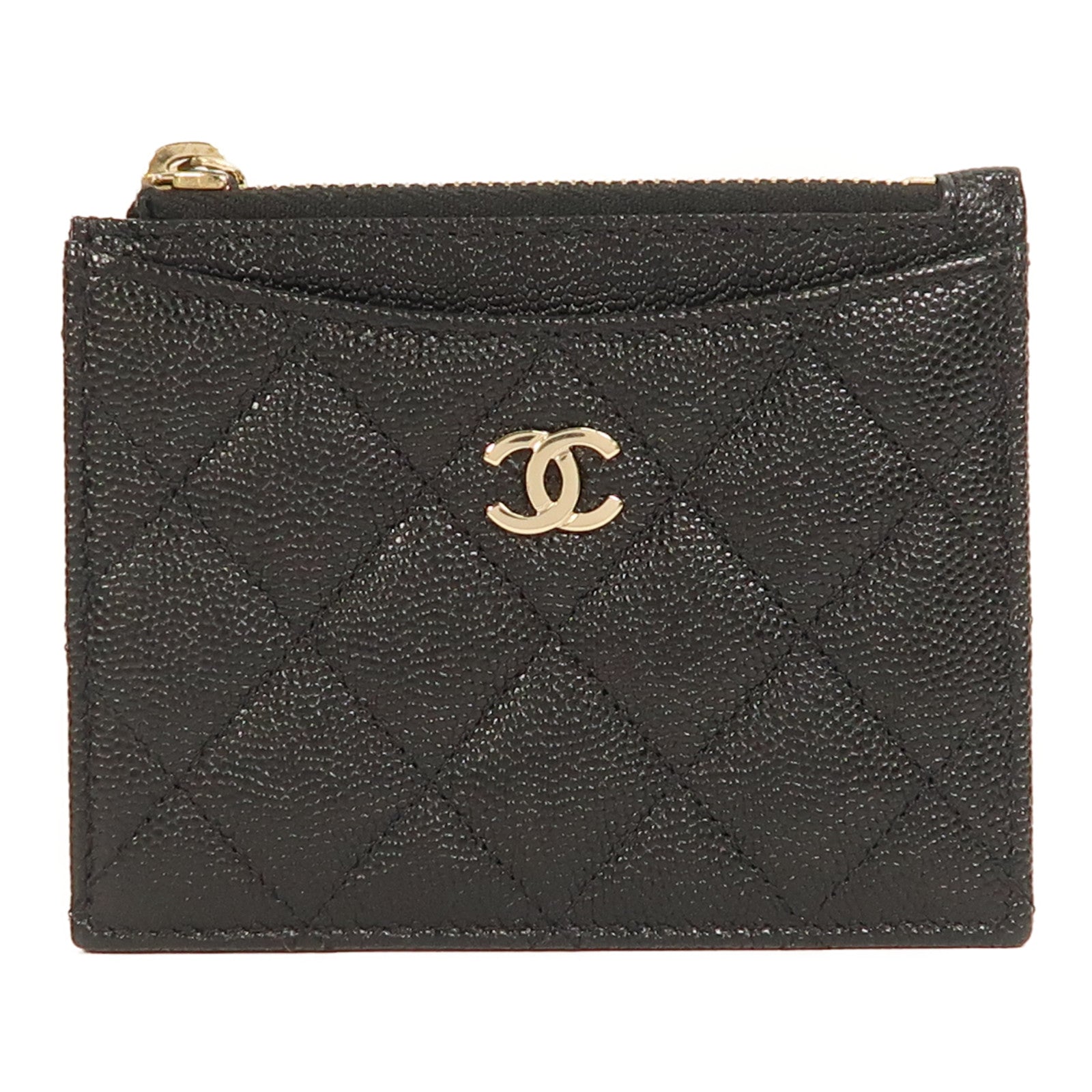 CHANEL 牛皮皮革Card Case金扣卡片套