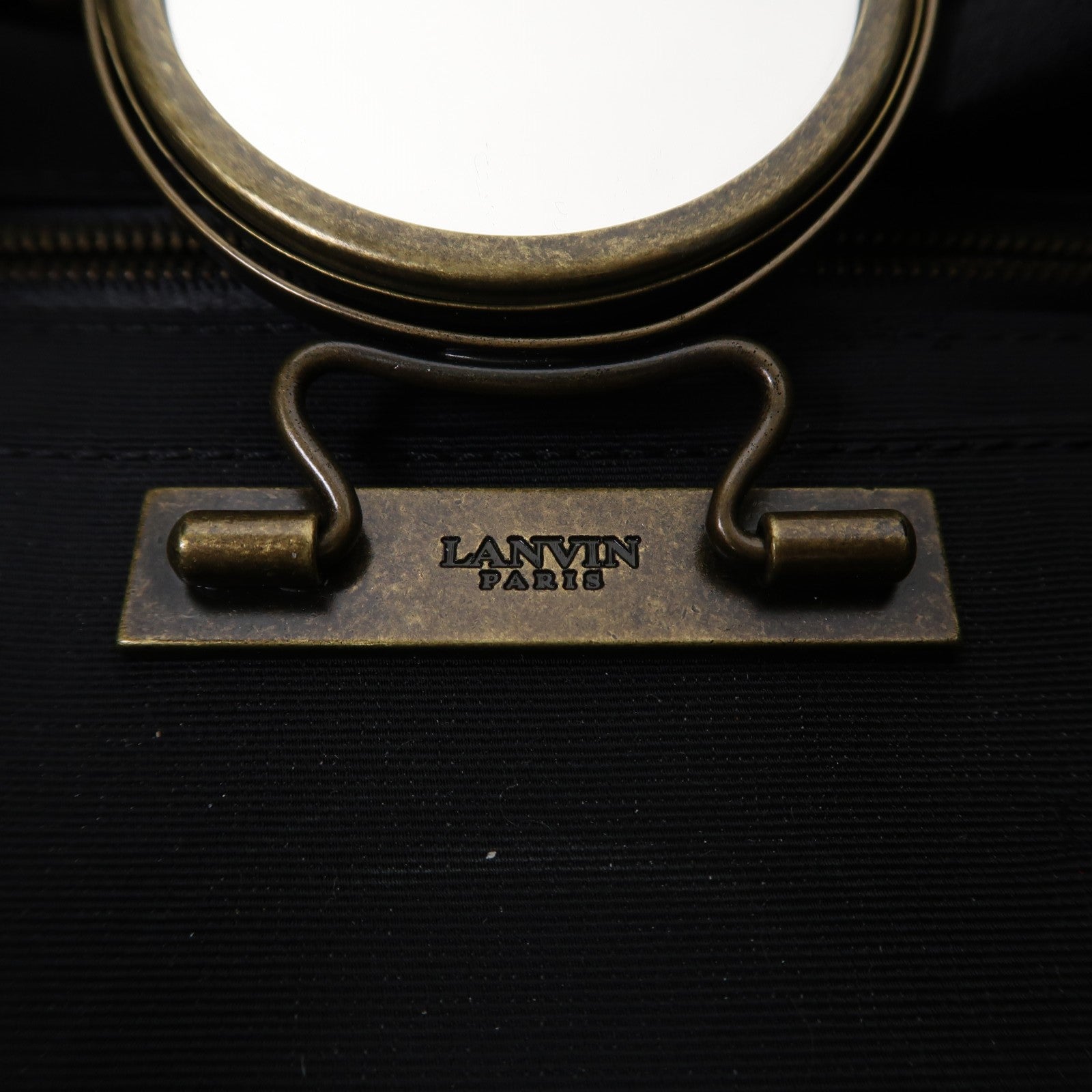 LANVIN 絲質Clutch Bag金扣手拿包黑色