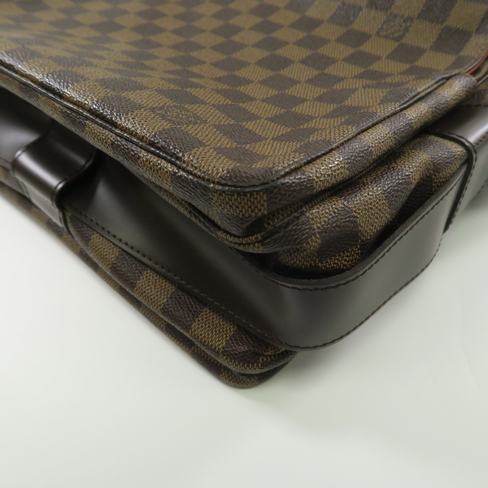 LOUIS VUITTON Damier Naviglio金扣肩背袋啡色