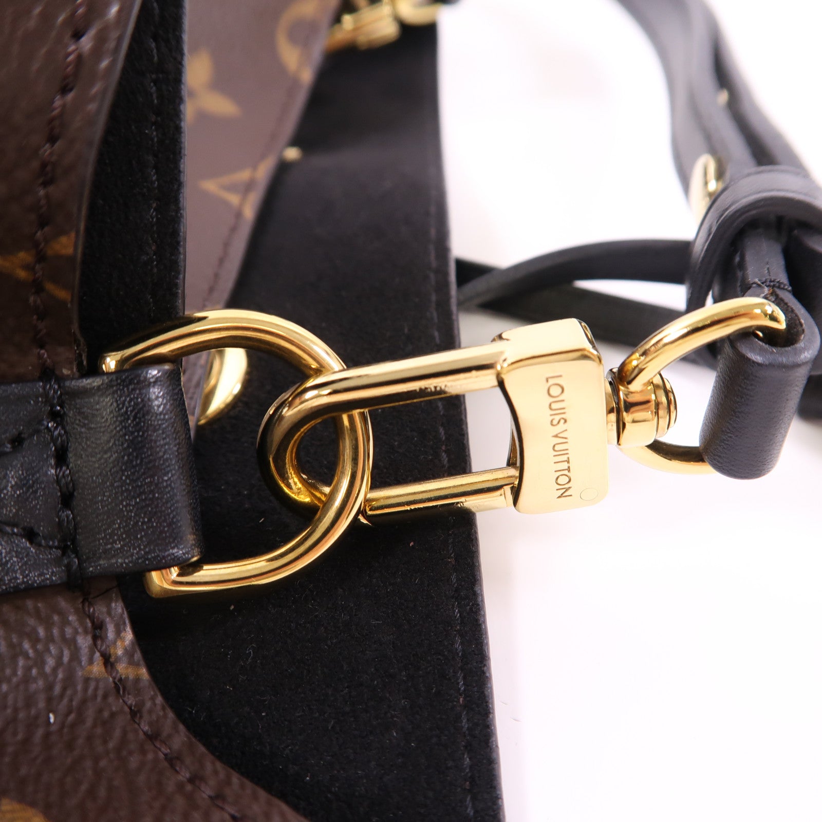 LOUIS VUITTON Monogram Neo Noe MM金扣肩背袋棕色