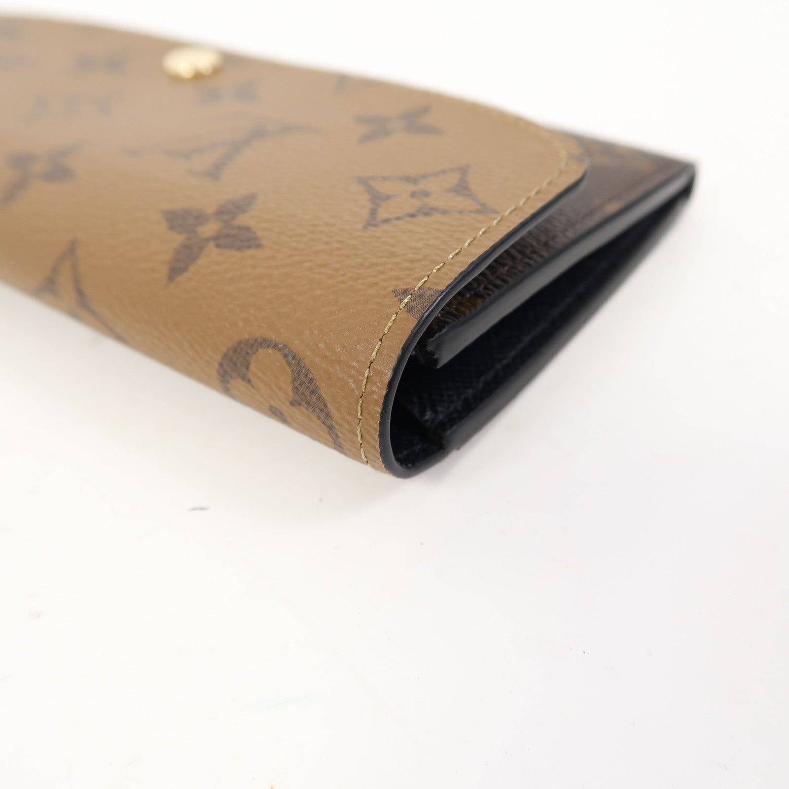 LOUIS VUITTON Monogram Emilie金扣長錢包啡色
