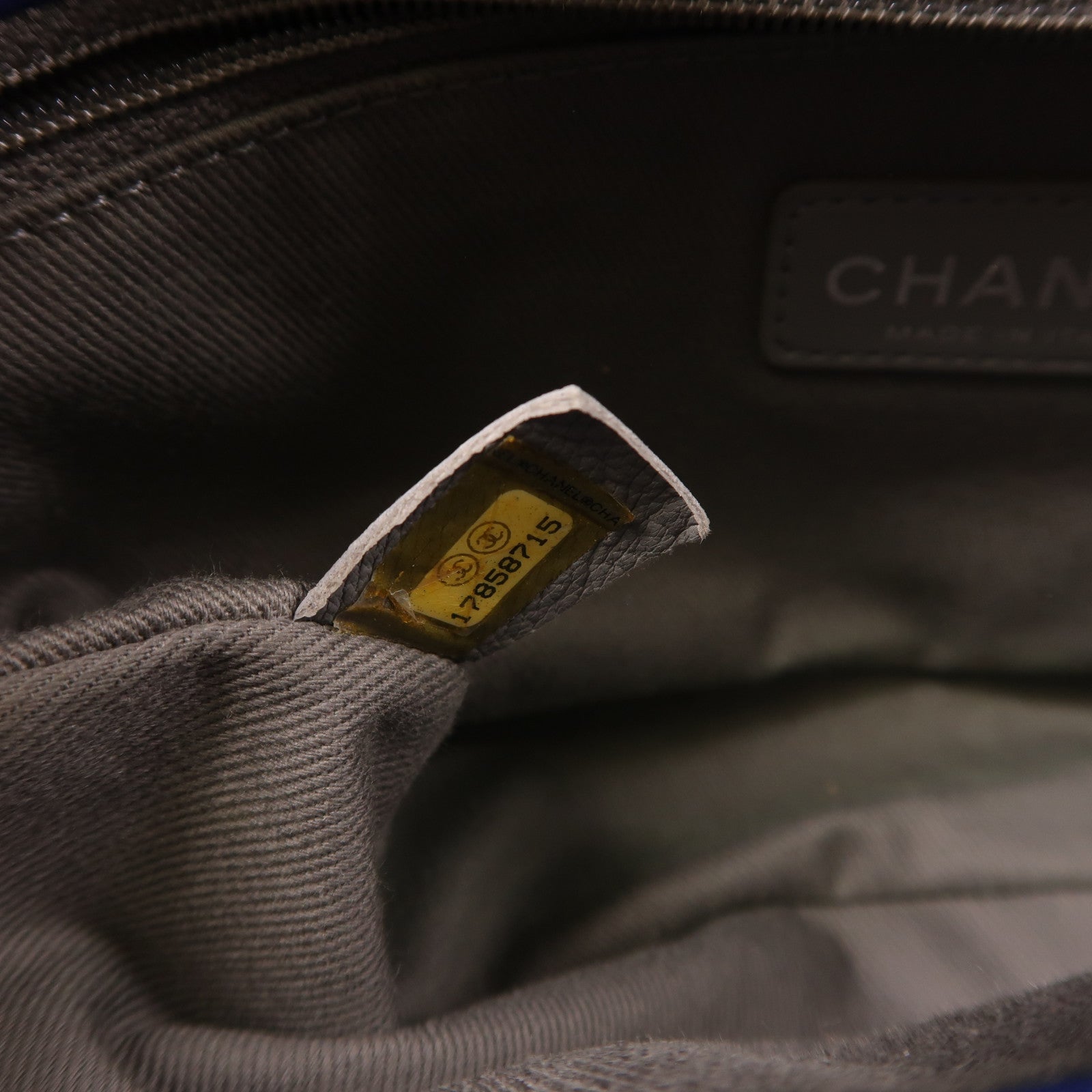 CHANEL 牛皮皮革Chain Shoulder銀扣鏈帶肩背袋