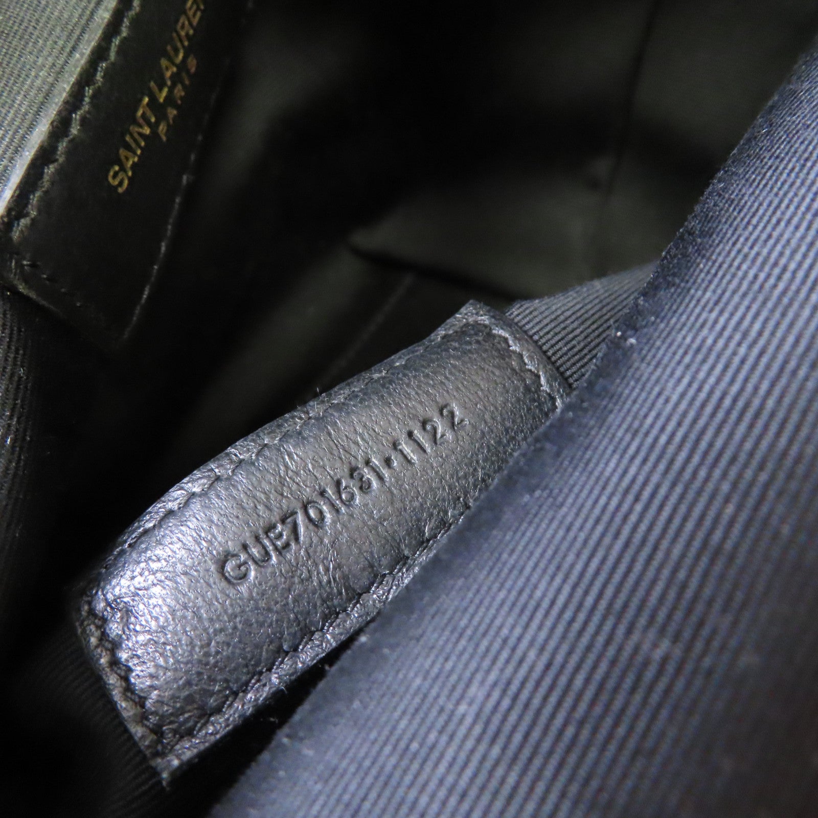 YVES SAINT LAURENT 【激減優惠】斜紋羊皮皮革 Joe Chain Shoulder Bag金扣鏈帶肩背袋杏色
