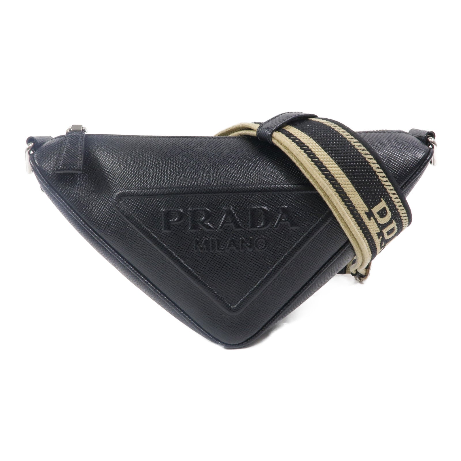 PRADA 牛皮皮革Triangle Bag肩背袋