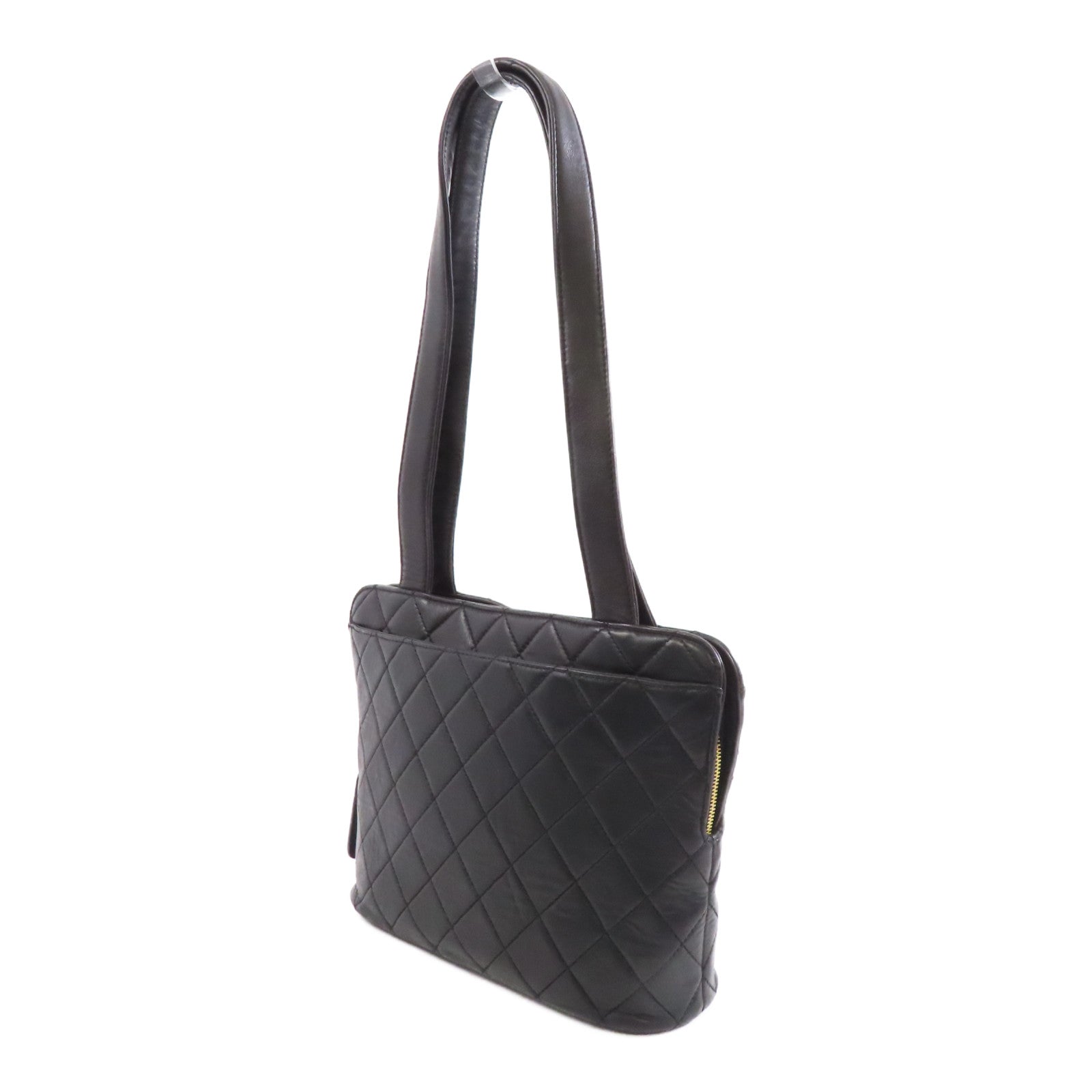 CHANEL 【激減優惠】菱格羊皮皮革Shoulder Bag金扣肩背袋黑色