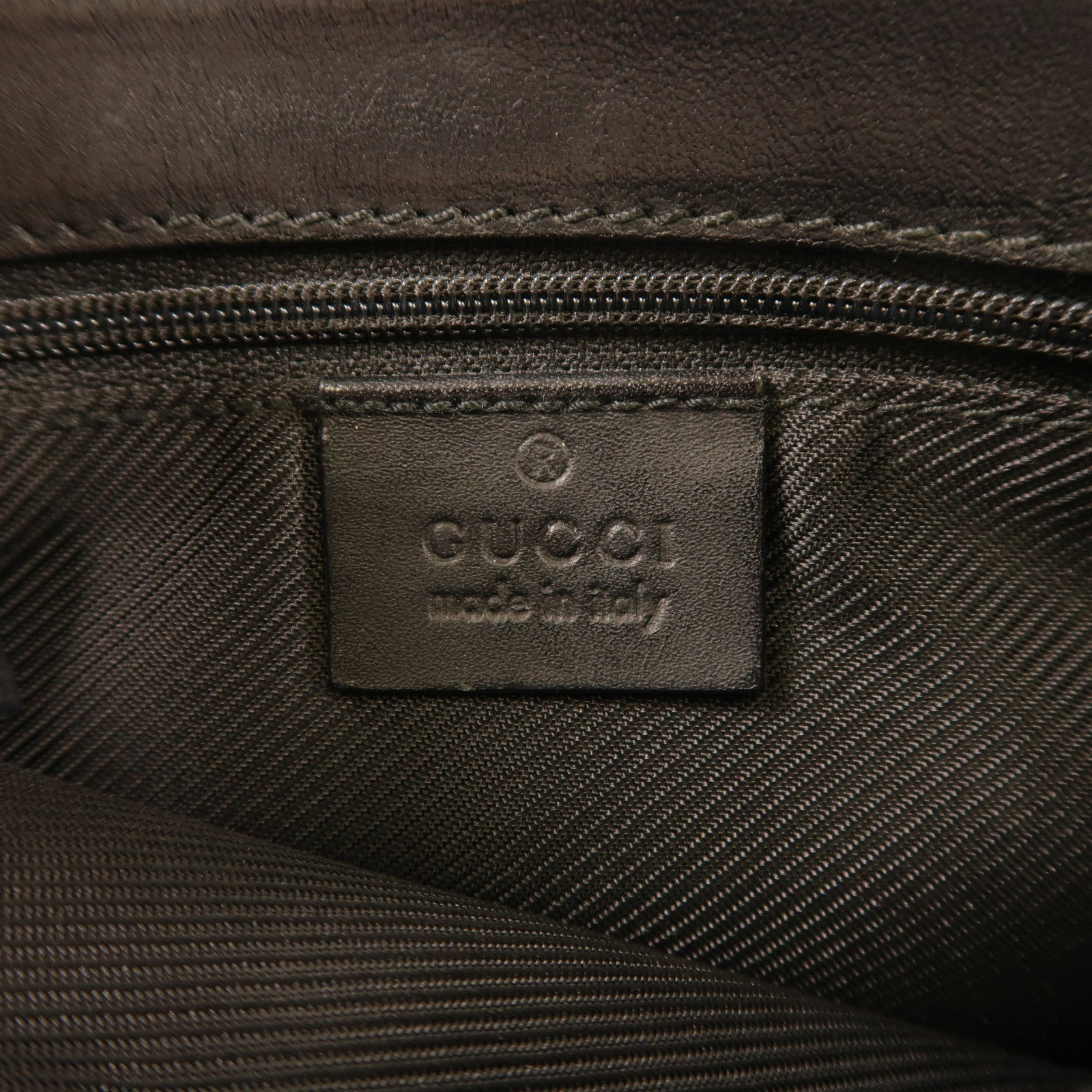 GUCCI 帆布Belt Bag銀扣肩背袋