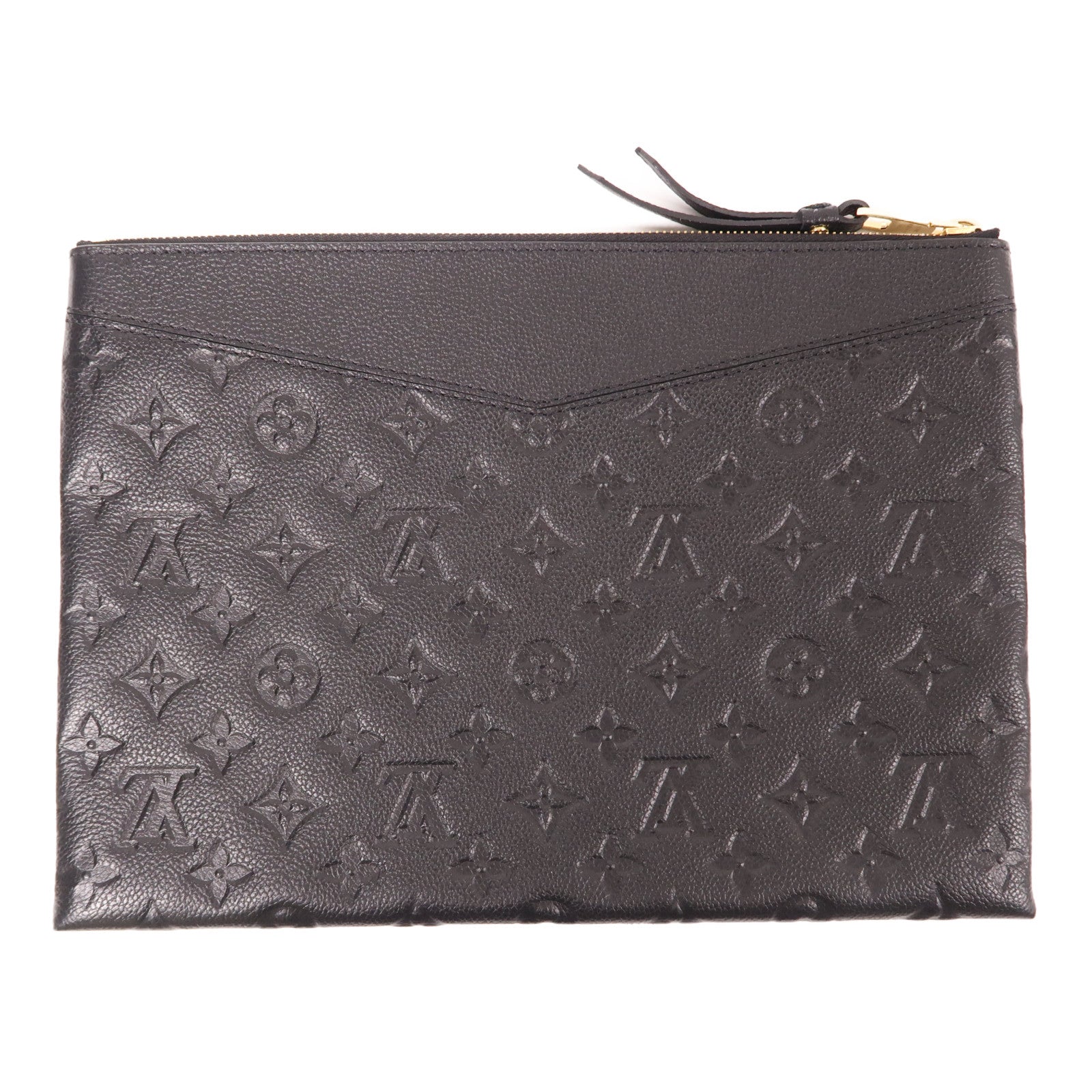 LOUIS VUITTON Monogram Empreinte Daily Pouch金扣手拿包黑色