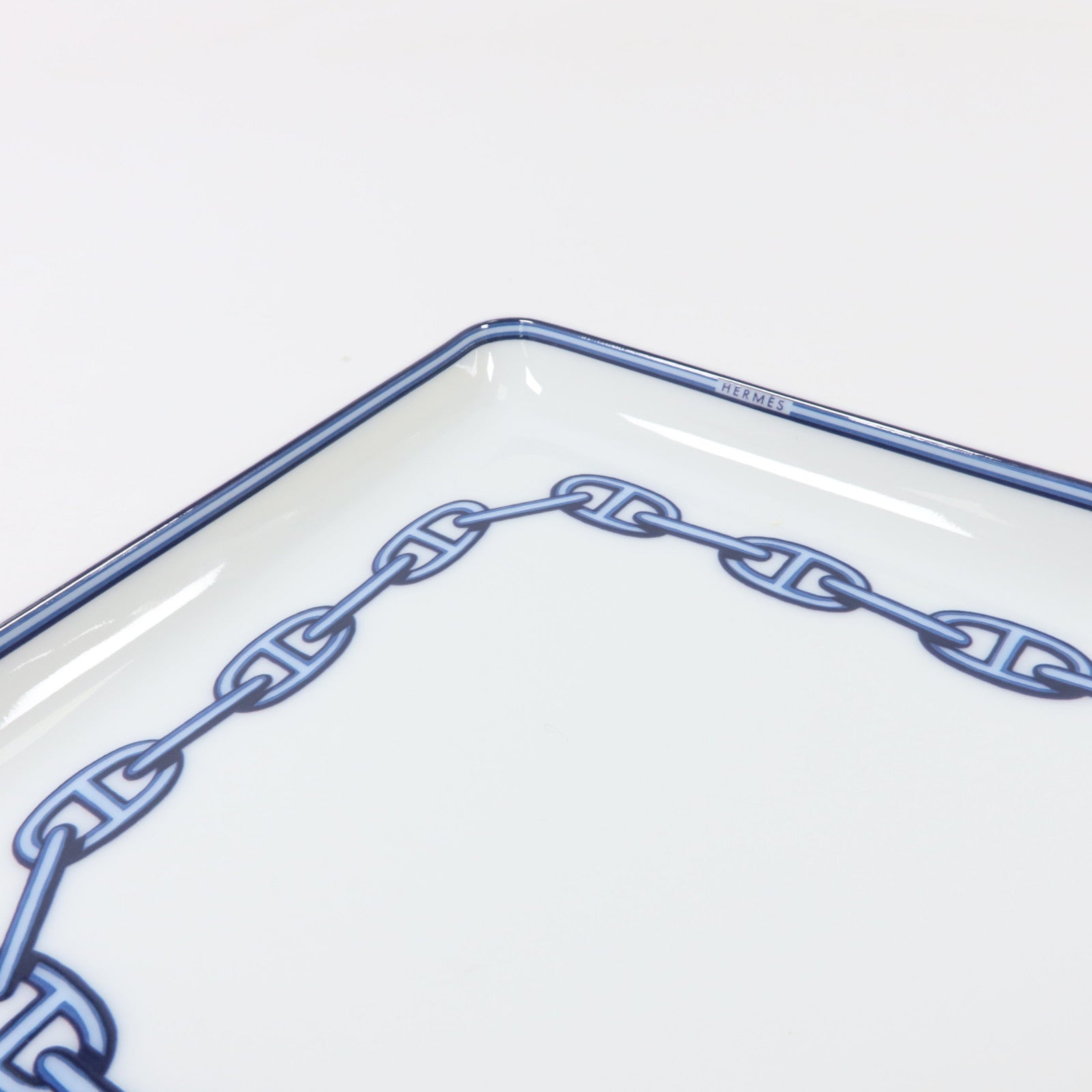 HERMES 瓷器Chaine d'Ancre Square Plate盤子