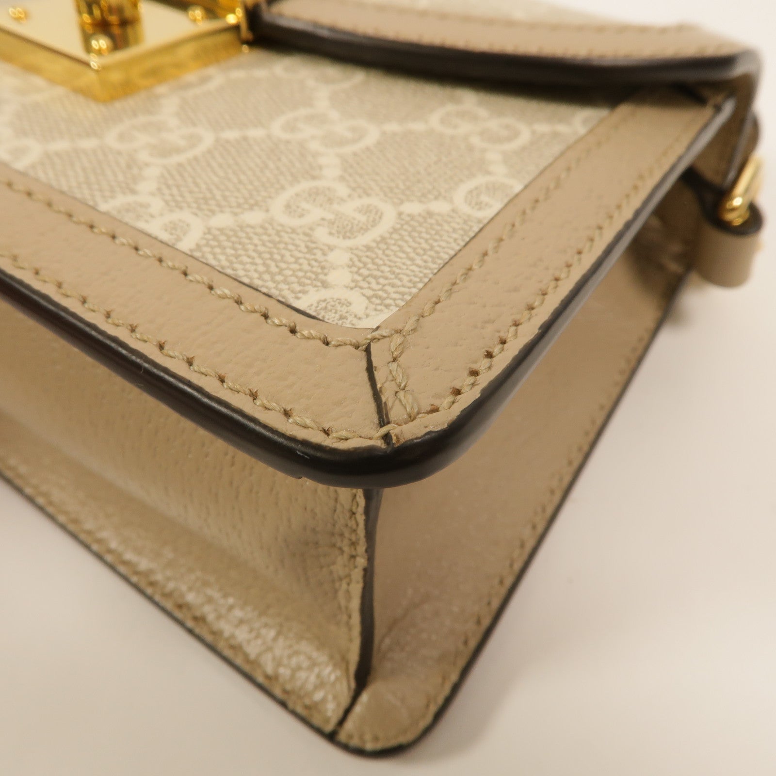 GUCCI 塗層帆布Ophidia GG鏈帶手挽肩背兩用袋