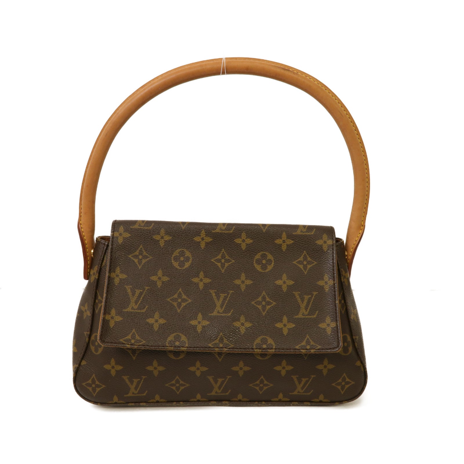 LOUIS VUITTON Monogram Mini Looping Shoulder Bag金扣肩背袋啡色