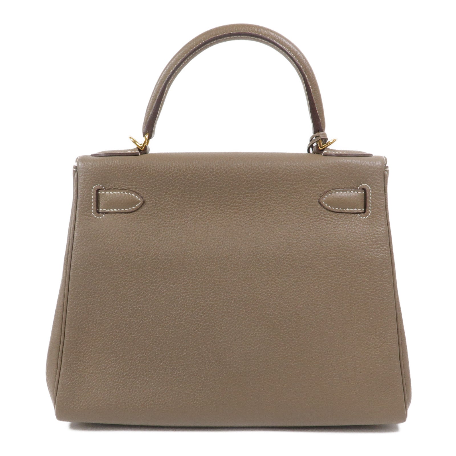 HERMES Togo皮革Kelly 28手挽肩背兩用袋Etoupe