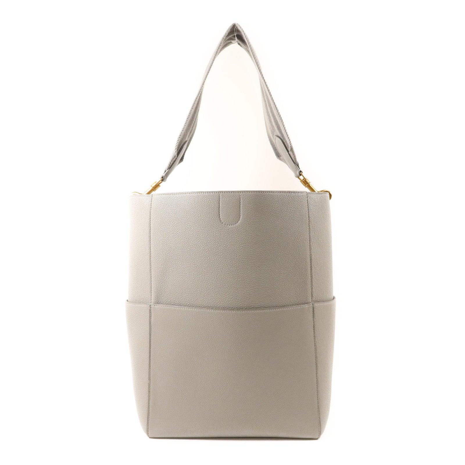 CELINE 牛皮皮革Sangle Bucket金扣肩背袋
