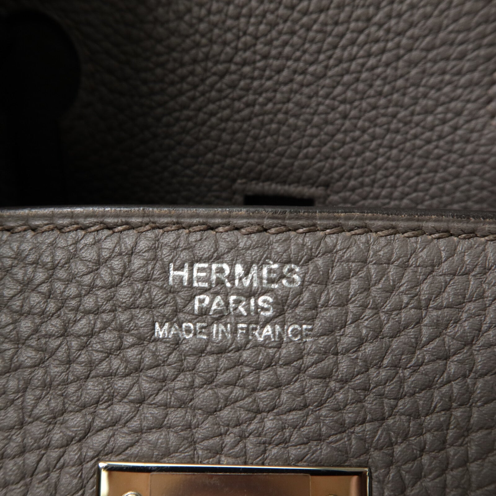 HERMES Togo皮革Birkin 30手挽袋Etain
