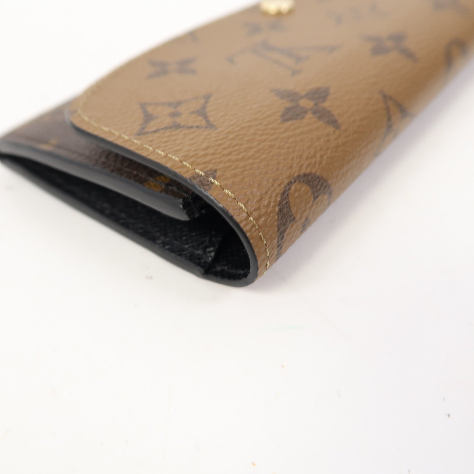 LOUIS VUITTON Monogram Emilie金扣長錢包啡色