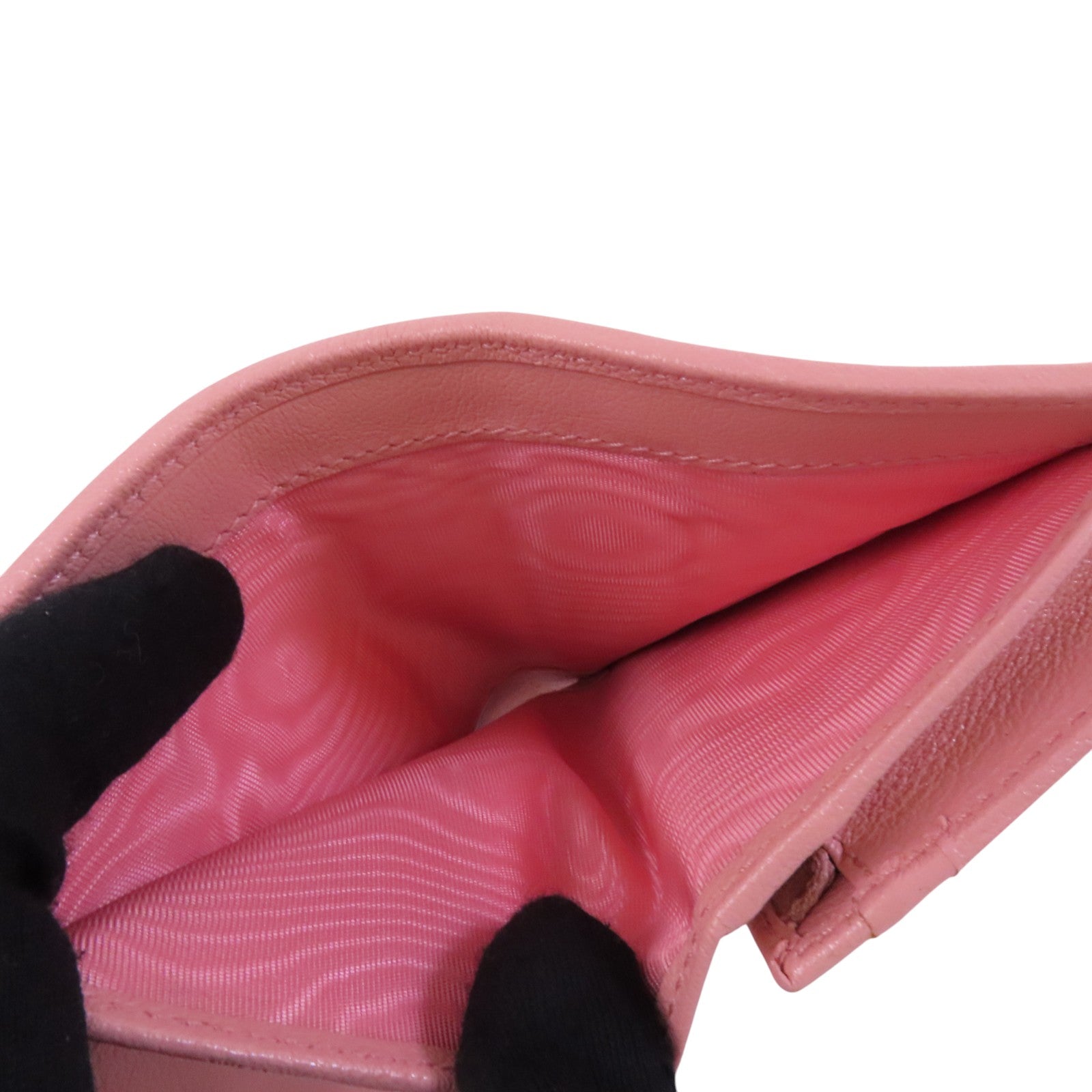 GUCCI 【激減優惠】牛皮皮革Fold Wallet金扣短錢包