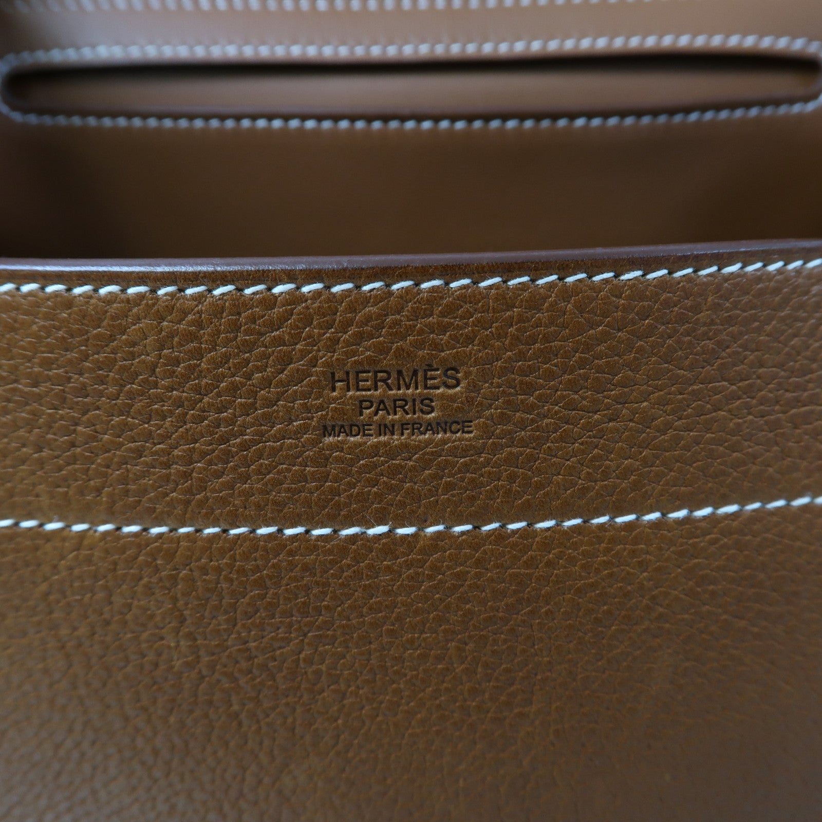 HERMES 【激減優惠】Barenia Faubourg皮革Mali-Selle Messenger Bag銀扣肩背袋啡色