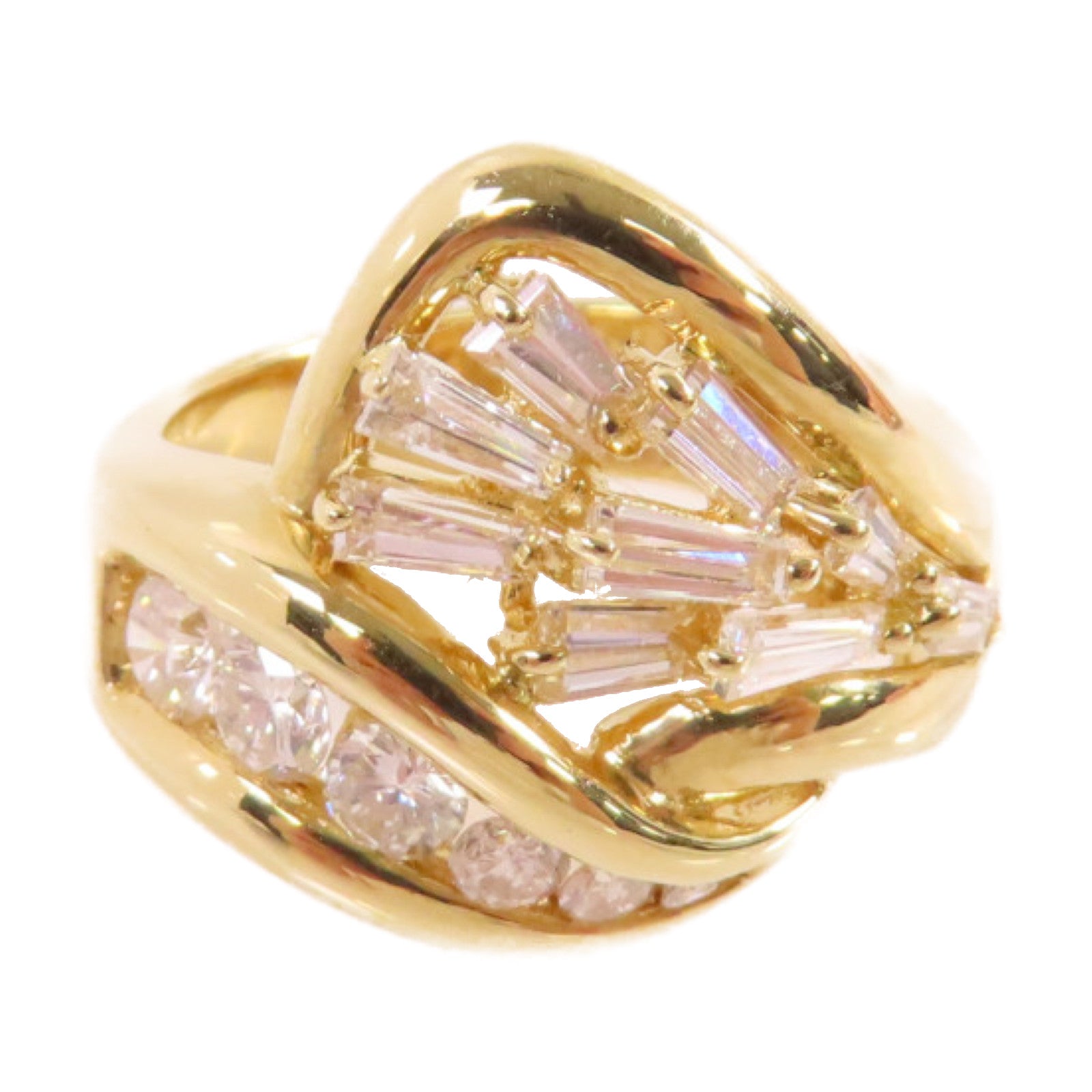 JEWELRY 【激減優惠】18K黃金/1.37ct鑽石Diamond Ring戒指US#6.25
