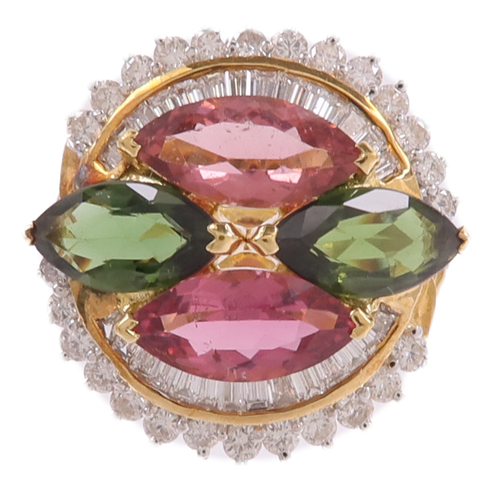 JEWELRY 18K黃金/白金Tourmaline Diamond Ring電氣石/鑽石戒指