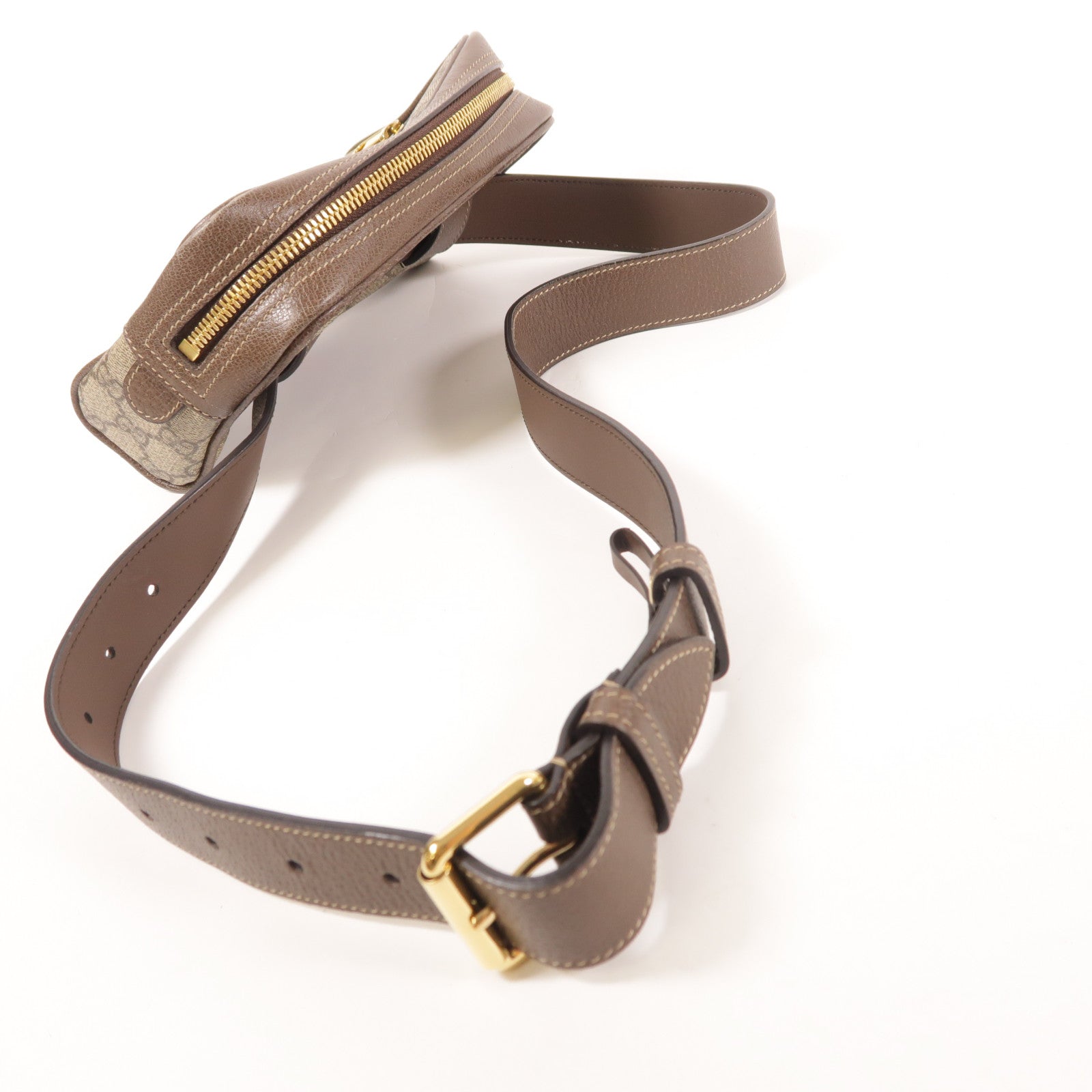 GUCCI GG Ophidia Waist Bag PVC coated canvas 517076 Brown