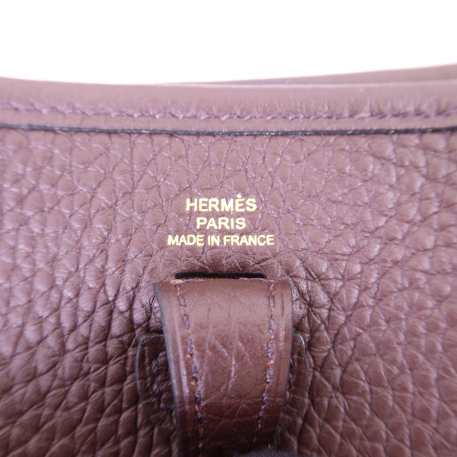 HERMES Clemence皮革Evelyne TPM金扣肩背袋