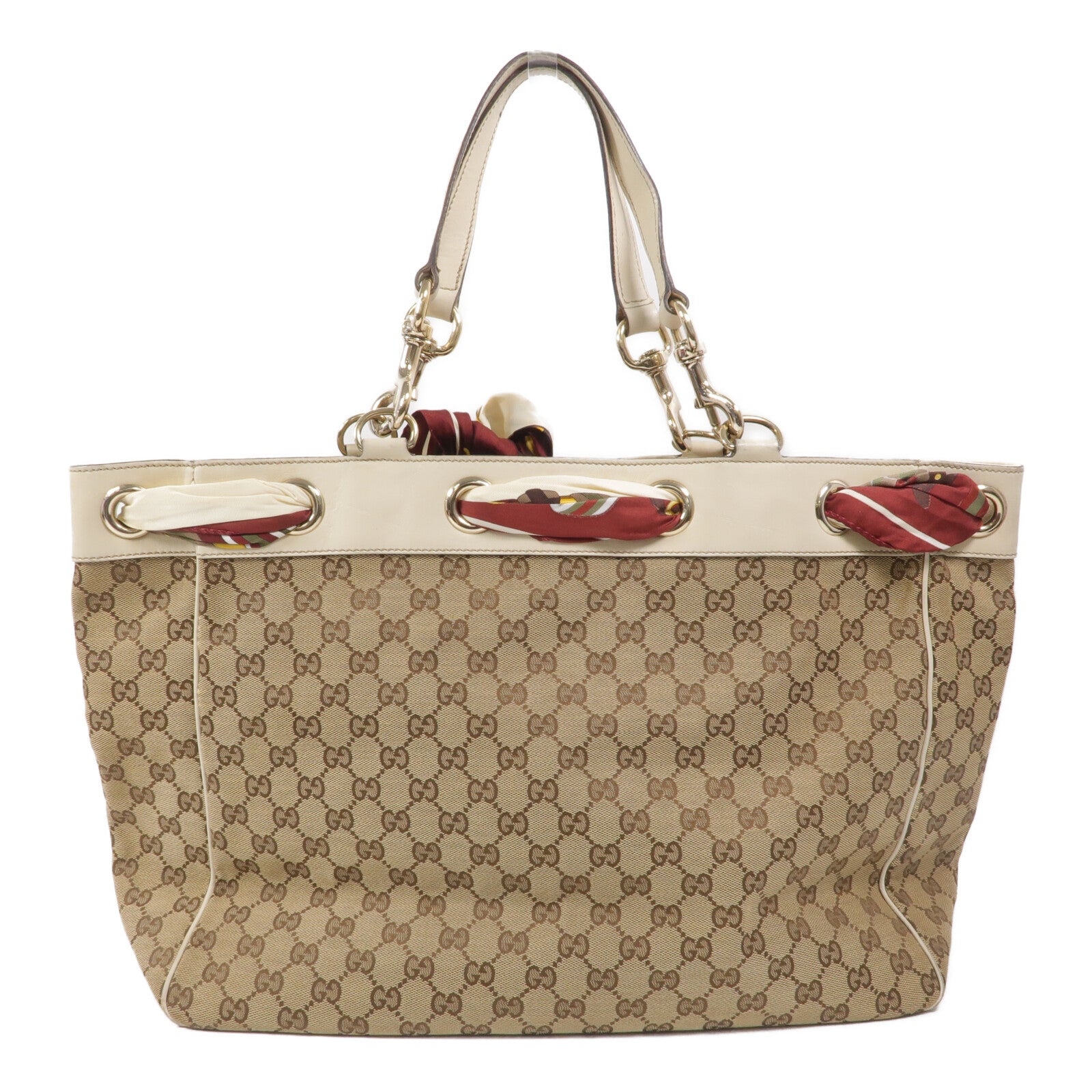 GUCCI 帆布Positano Scarf Tote Bag肩背袋