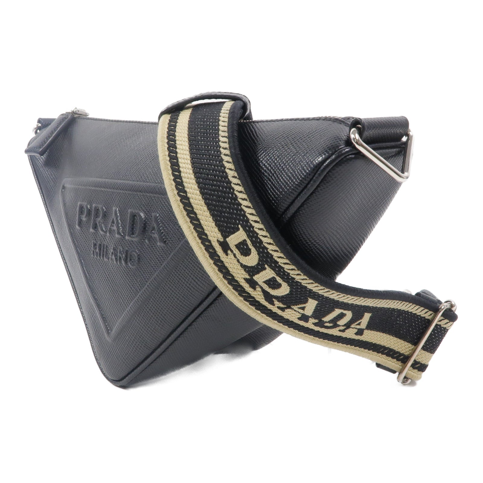 PRADA 牛皮皮革Triangle Bag肩背袋
