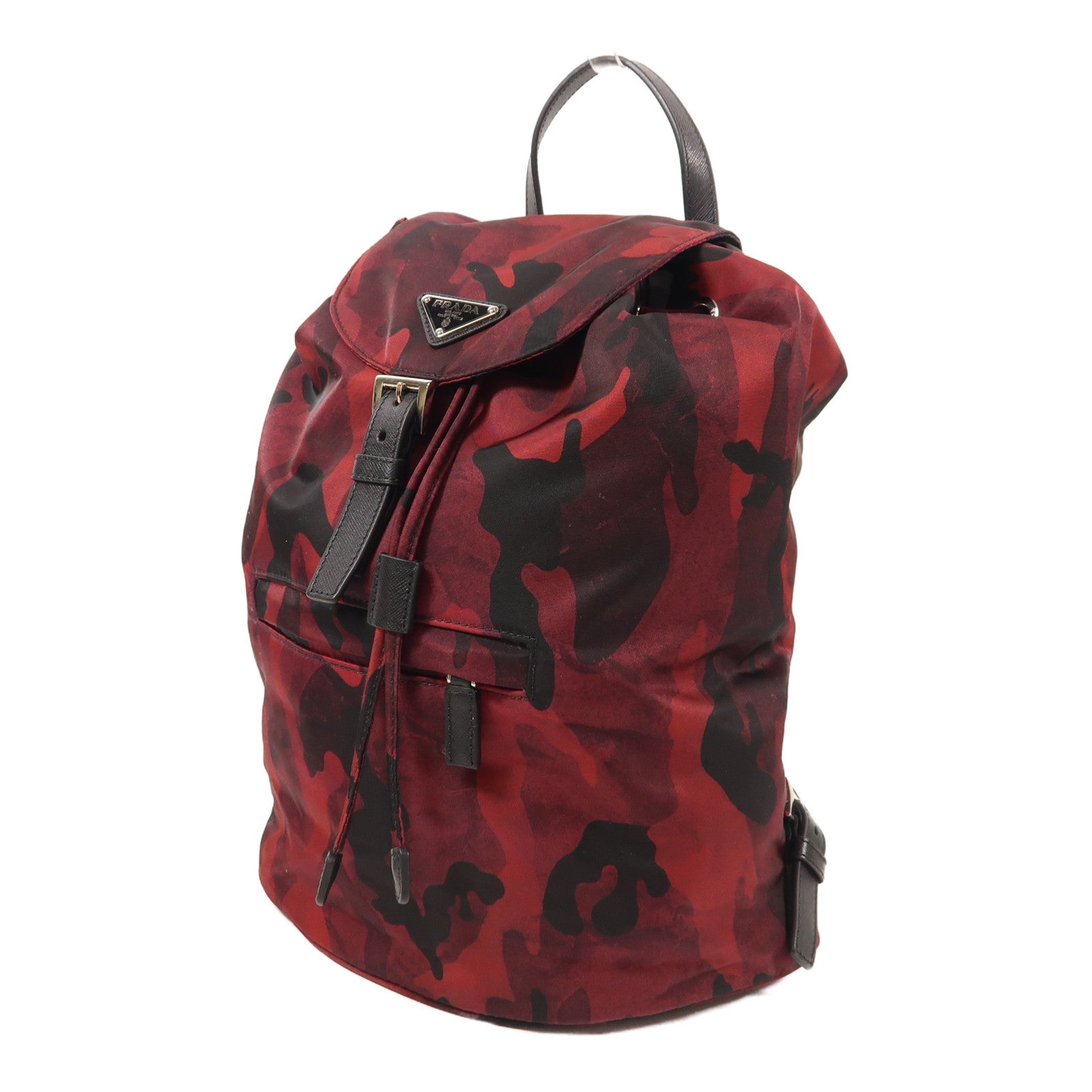 PRADA 尼龍Backpack銀扣背包