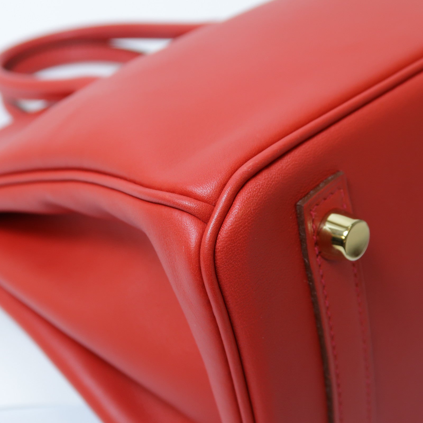 HERMES 【激減優惠】Swift皮革Birkin 25金扣手挽袋朱砂紅色