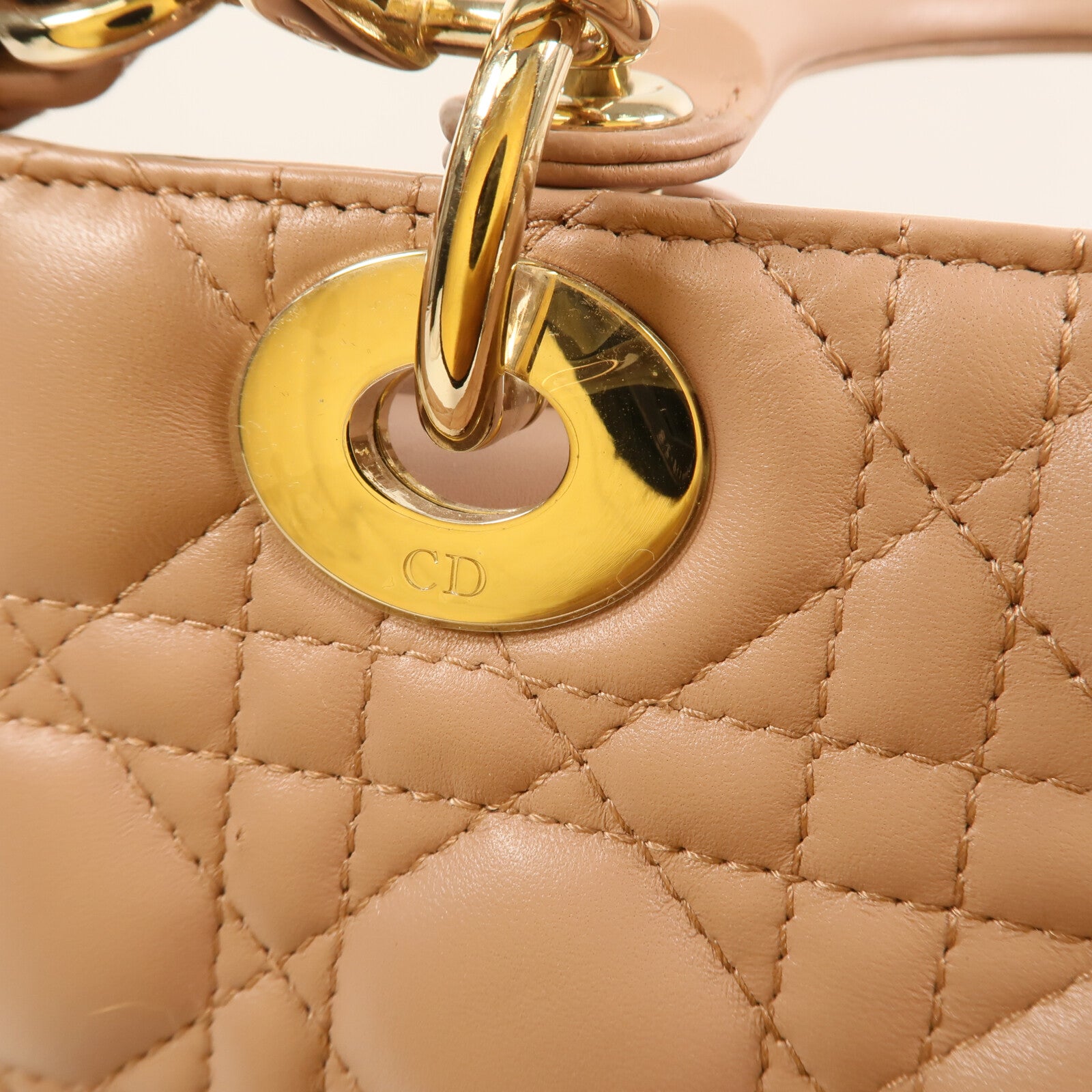 Dior 【激減優惠】羊皮皮革Lady Dior Small My ABCDior金扣手挽肩背兩用袋