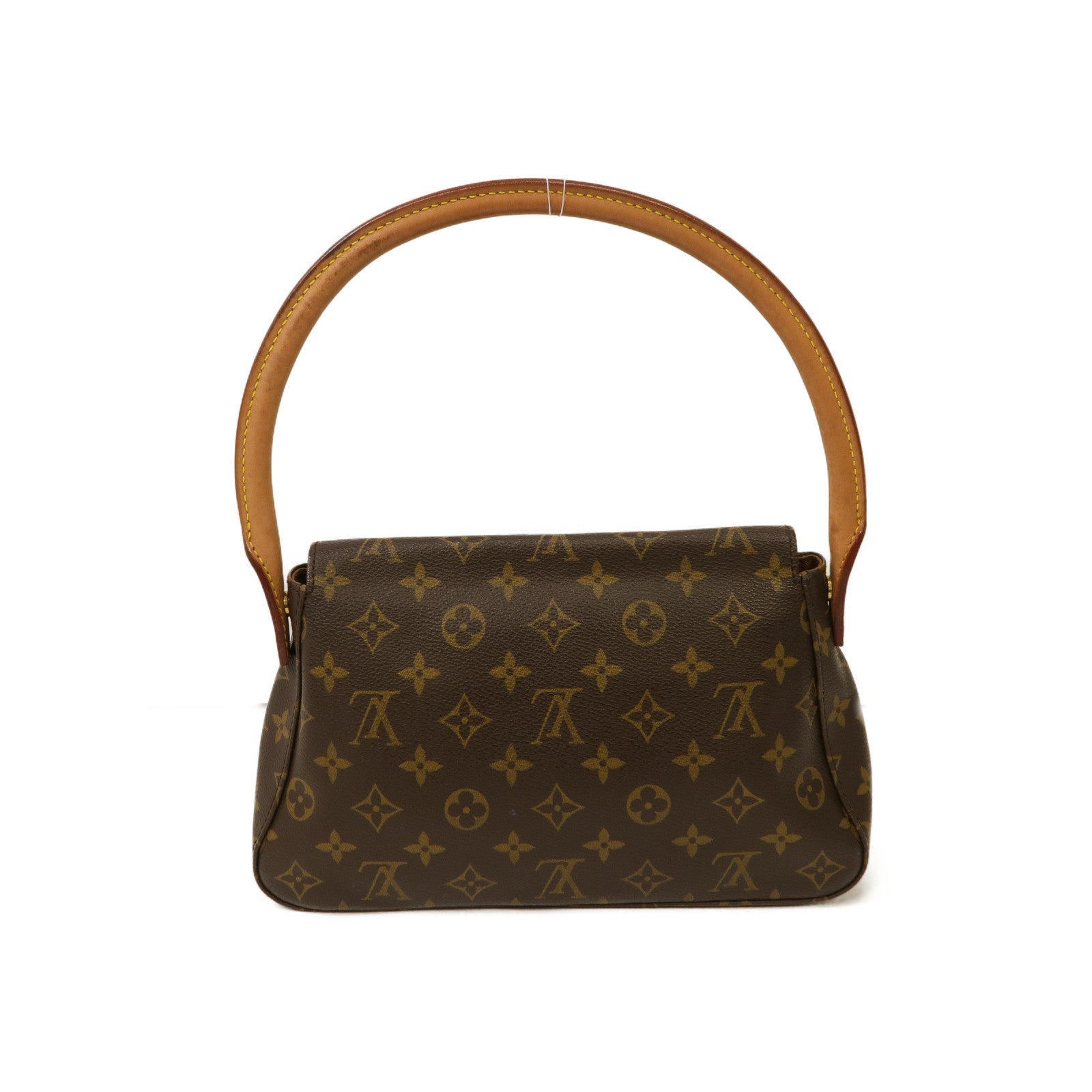 LOUIS VUITTON Monogram Mini Looping Shoulder Bag金扣肩背袋啡色