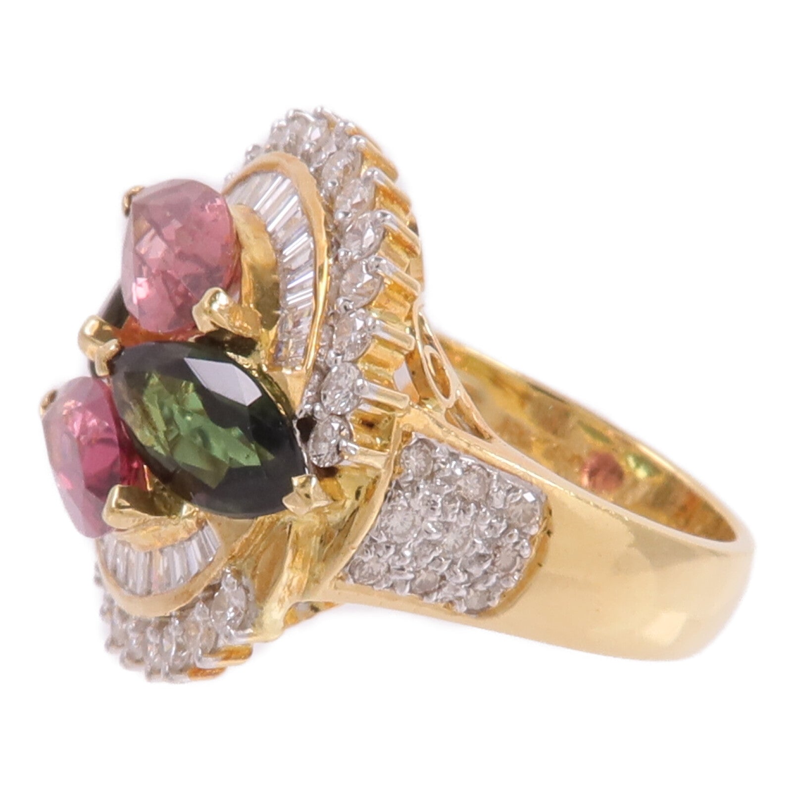 JEWELRY 18K黃金/白金Tourmaline Diamond Ring電氣石/鑽石戒指