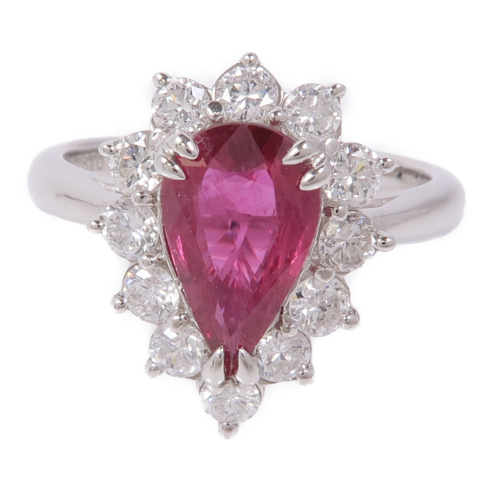 JEWELRY PT950鉑金Ruby/Diamond紅寶石/鑽石戒指US#6