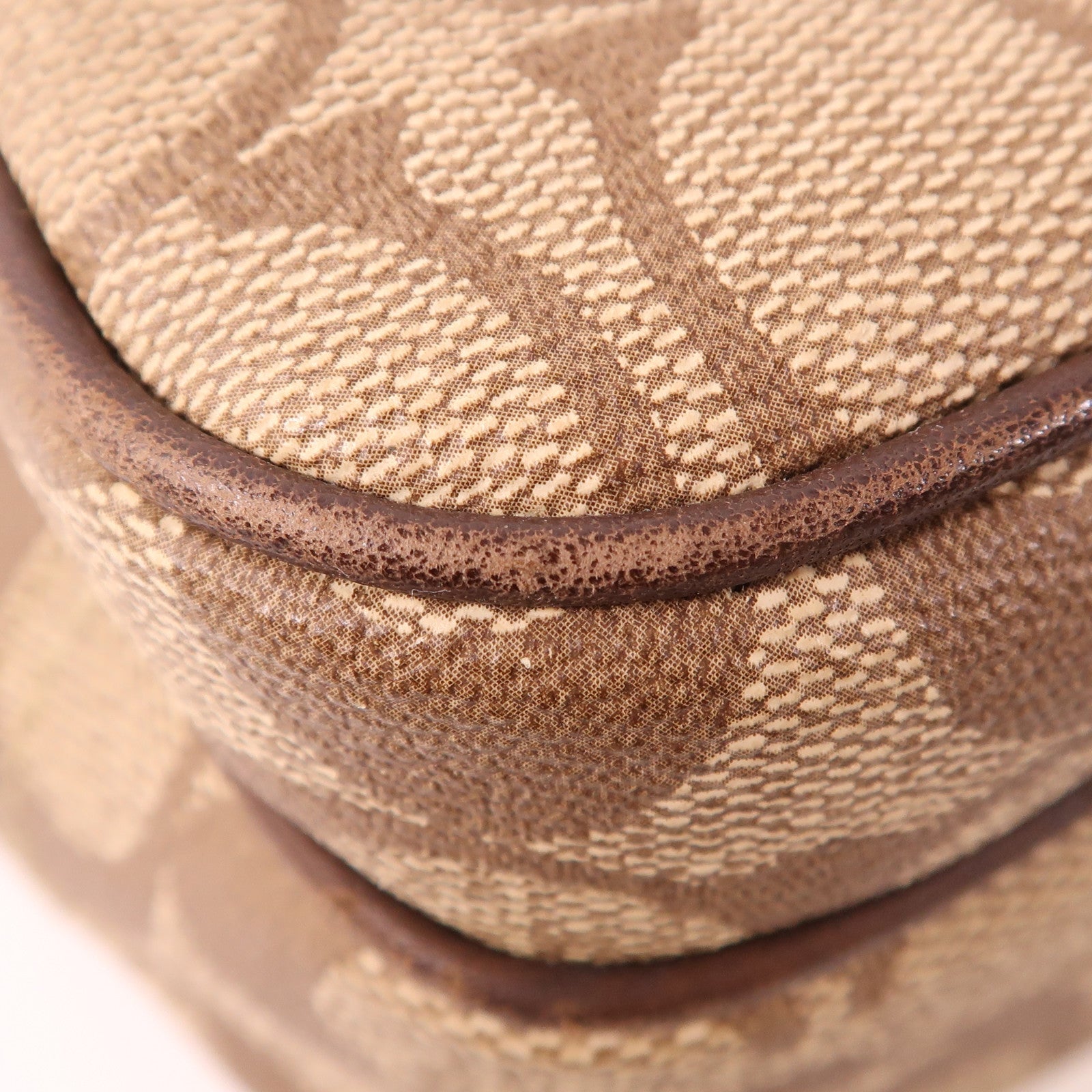 COACH 塗層帆布Shoulder Bag金扣肩背袋