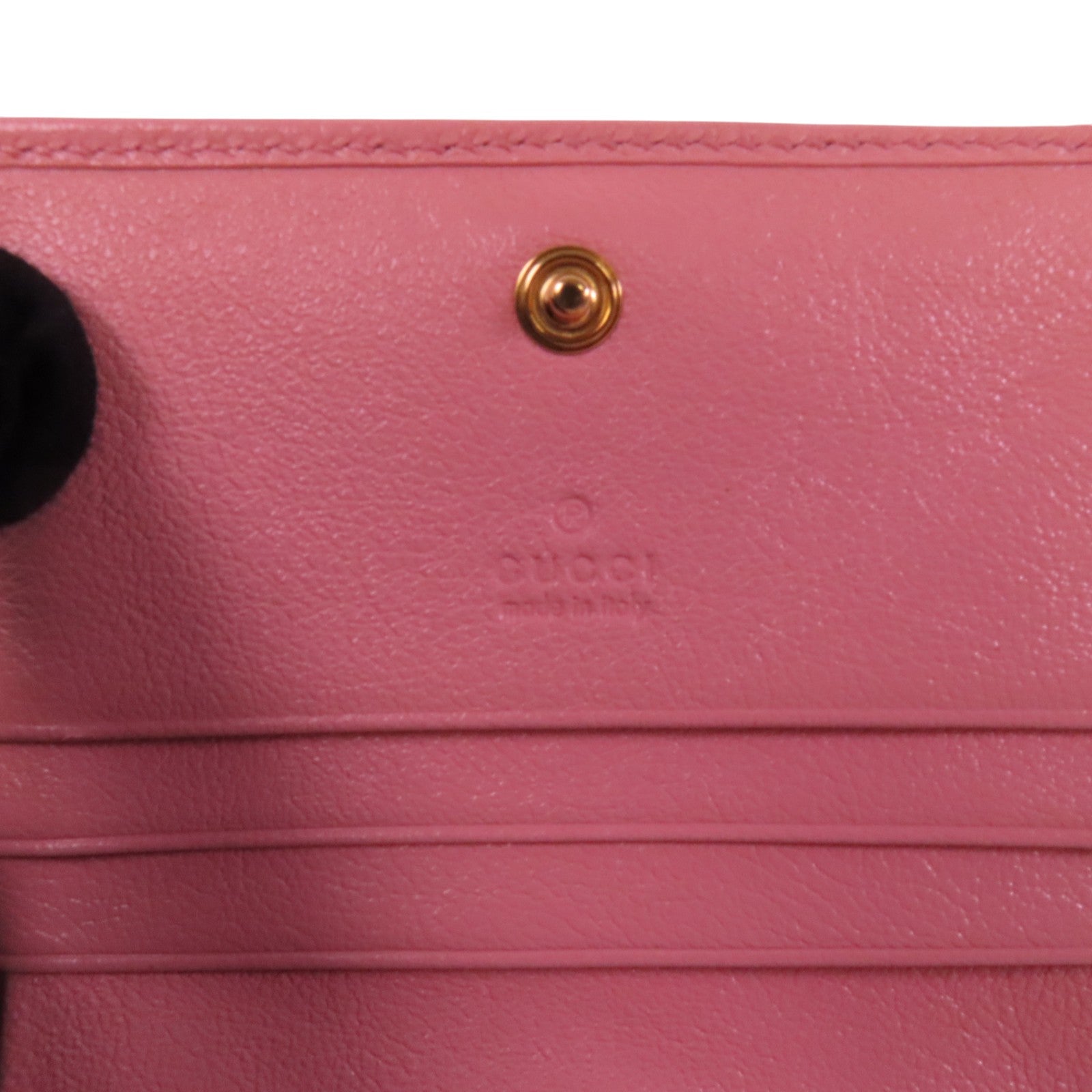 GUCCI 【激減優惠】牛皮皮革Fold Wallet金扣短錢包