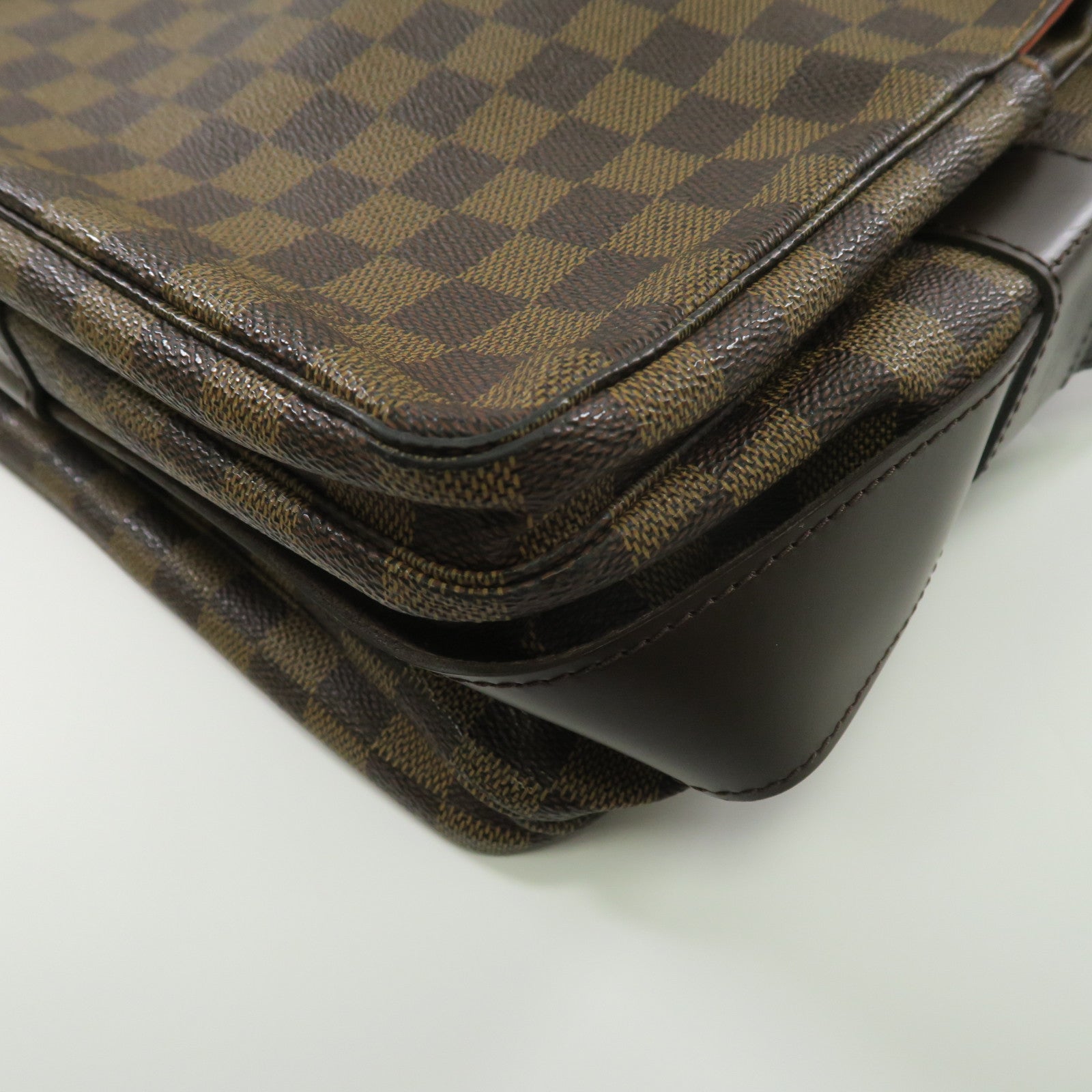 LOUIS VUITTON Damier Naviglio金扣肩背袋啡色