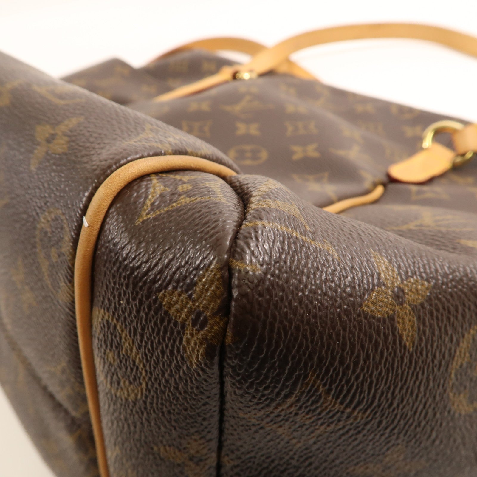 LOUIS VUITTON Monogram Totally MM金扣肩背袋棕色