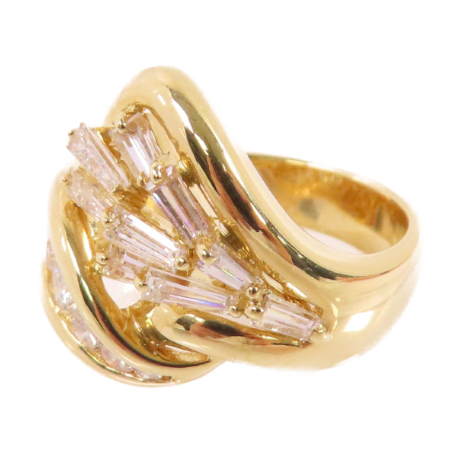 JEWELRY 【激減優惠】18K黃金/1.37ct鑽石Diamond Ring戒指US#6.25