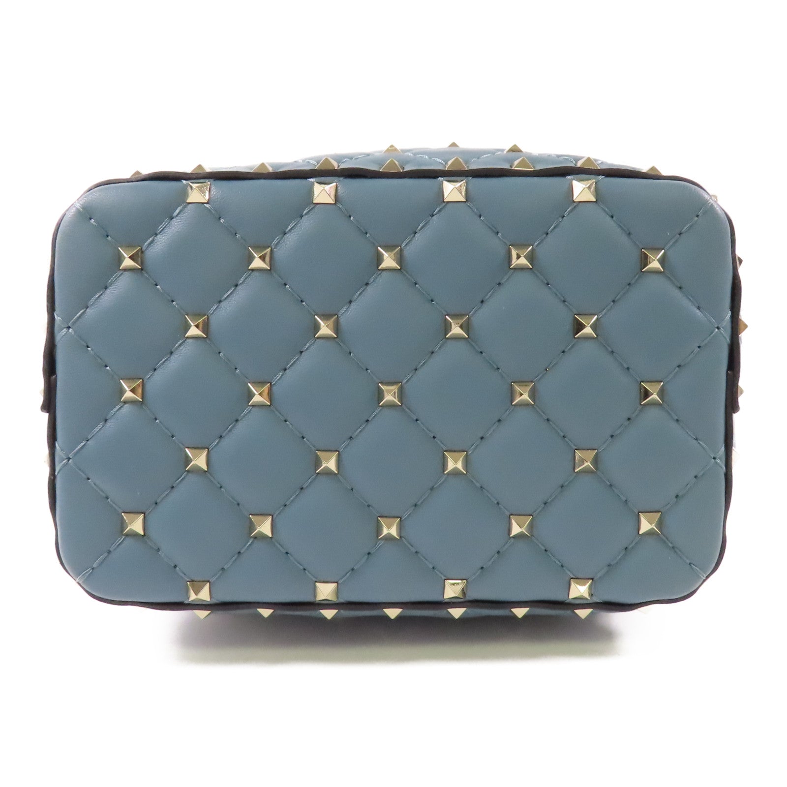 Valentino 牛皮皮革Mini Bucket Bag銀扣鏈帶手挽肩背兩用袋