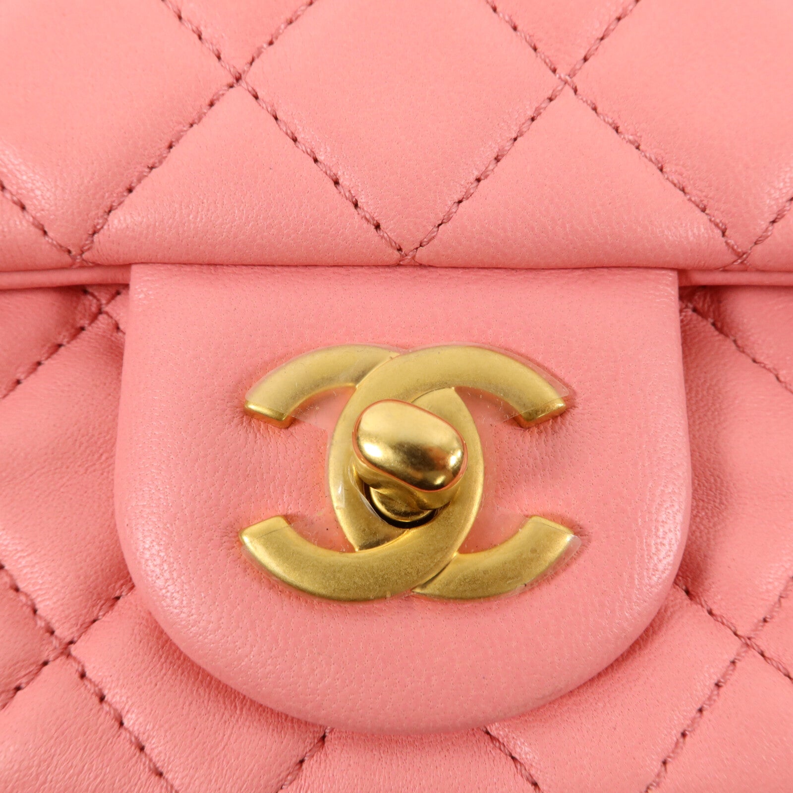 CHANEL 羊皮皮革Mini Flap Bag With Gold Ball鏈帶肩背袋