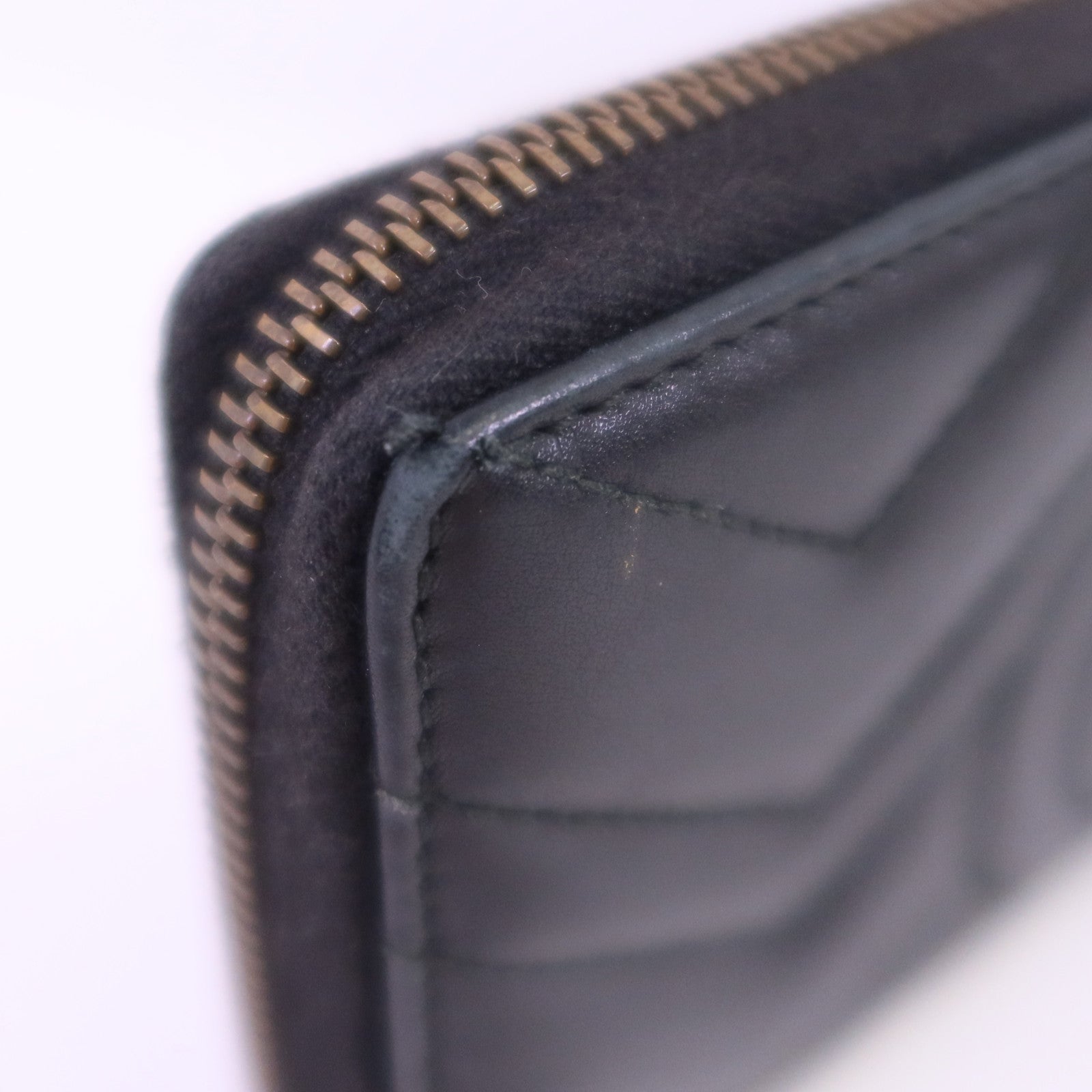 GUCCI 【激減優惠】牛皮皮革GG Marmont Long Wallet金扣拉鏈長錢包