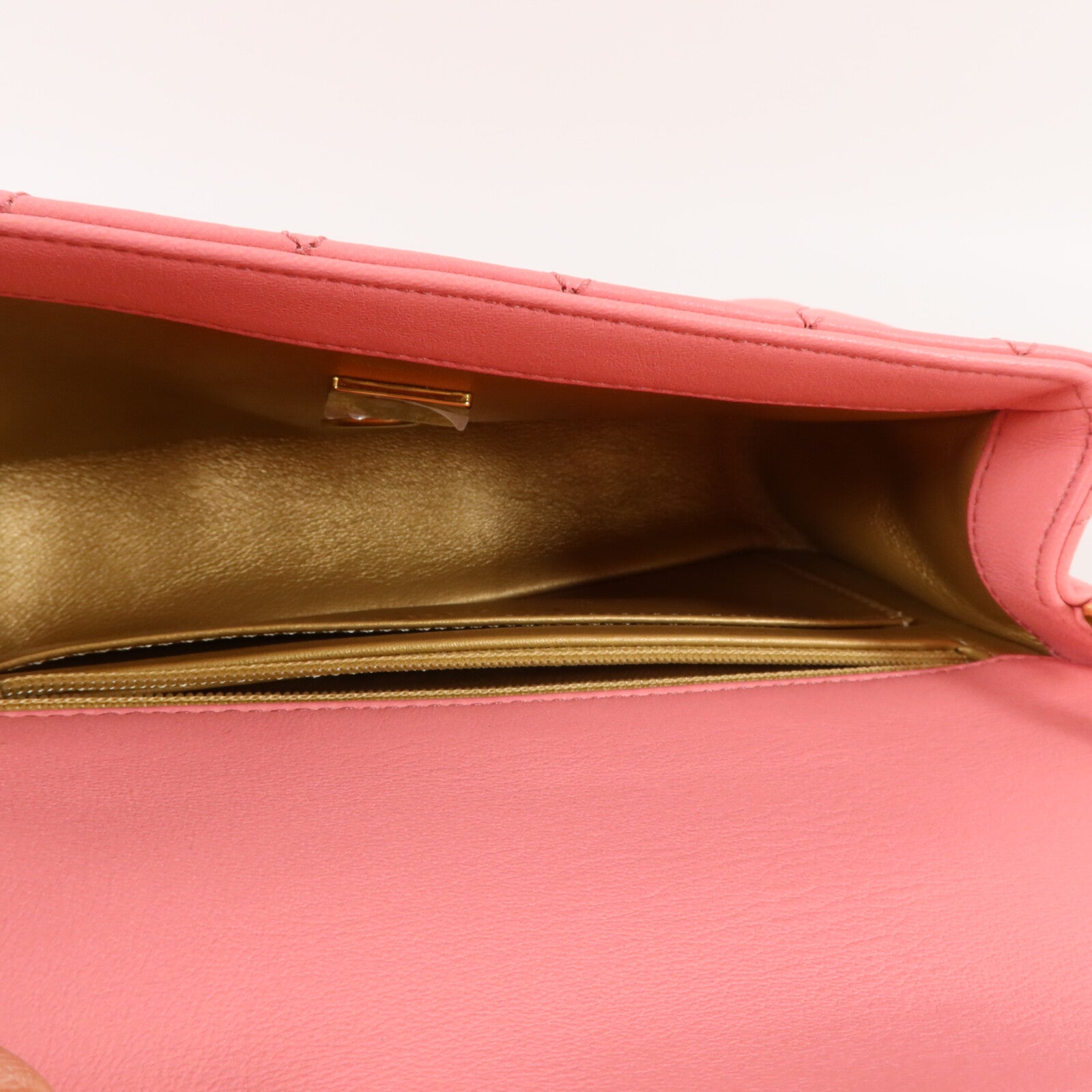 CHANEL 羊皮皮革Mini Flap Bag With Gold Ball鏈帶肩背袋