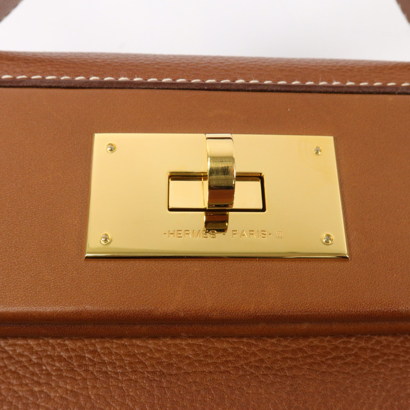 HERMES Barenia皮革24/24 29cm手挽肩背兩用袋Gold