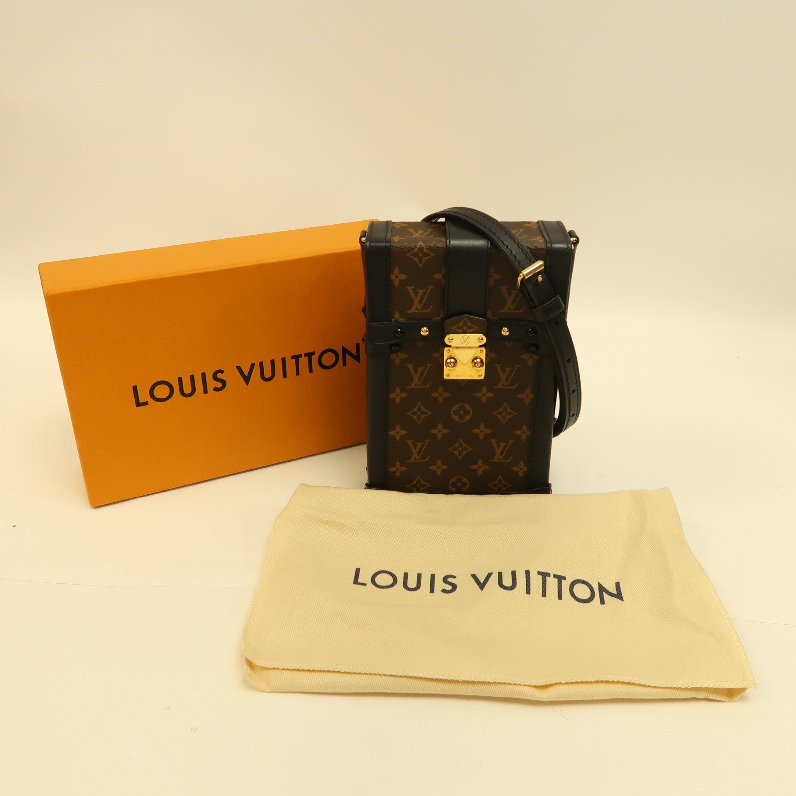 LOUIS VUITTON 【激減優惠】Monogram Po Truck Vert金扣肩背袋啡色