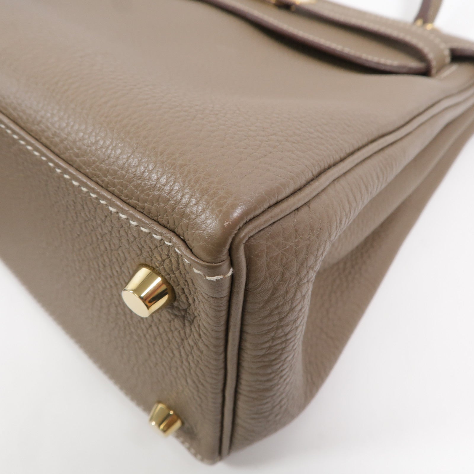 HERMES Togo皮革Kelly 28手挽肩背兩用袋Etoupe