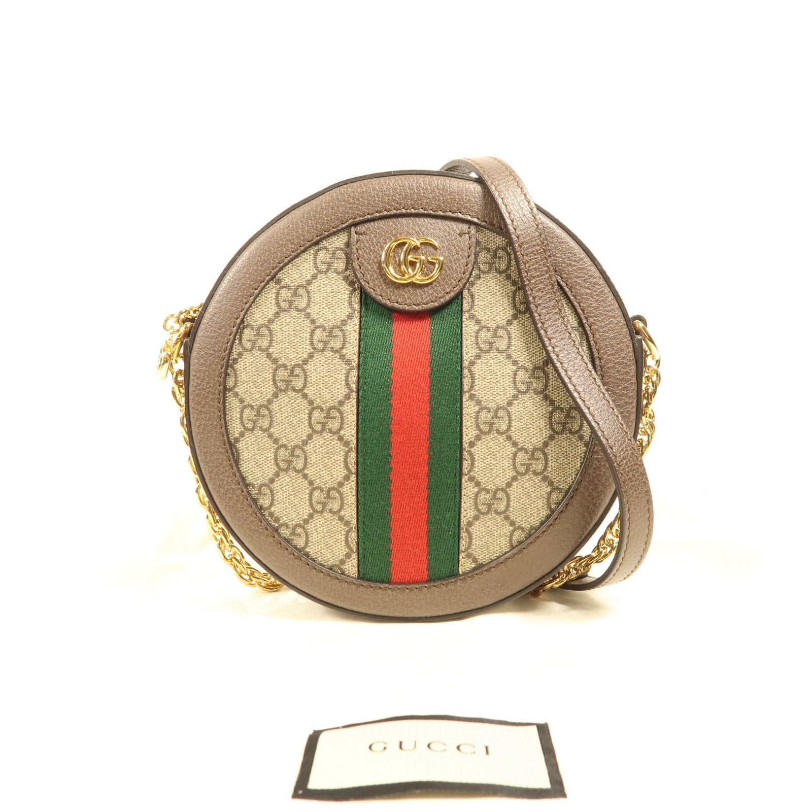 GUCCI 塗層帆布Ophidia Mini GG金扣肩背袋