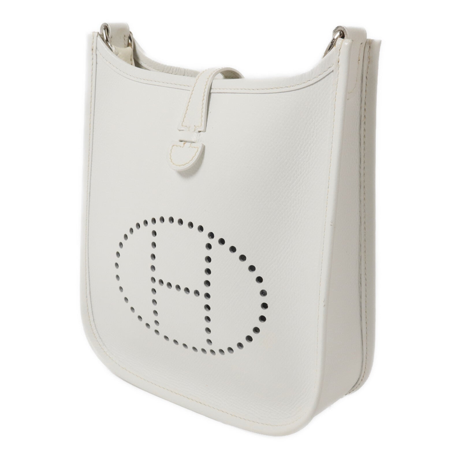 HERMES Epsom皮革Evelyne TPM肩背袋White
