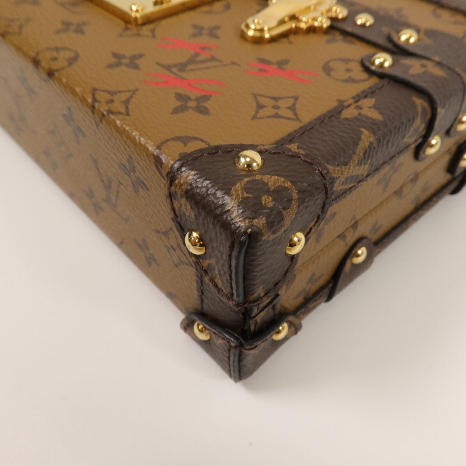 LOUIS VUITTON Monogram Reverse Petite Malle肩背袋
